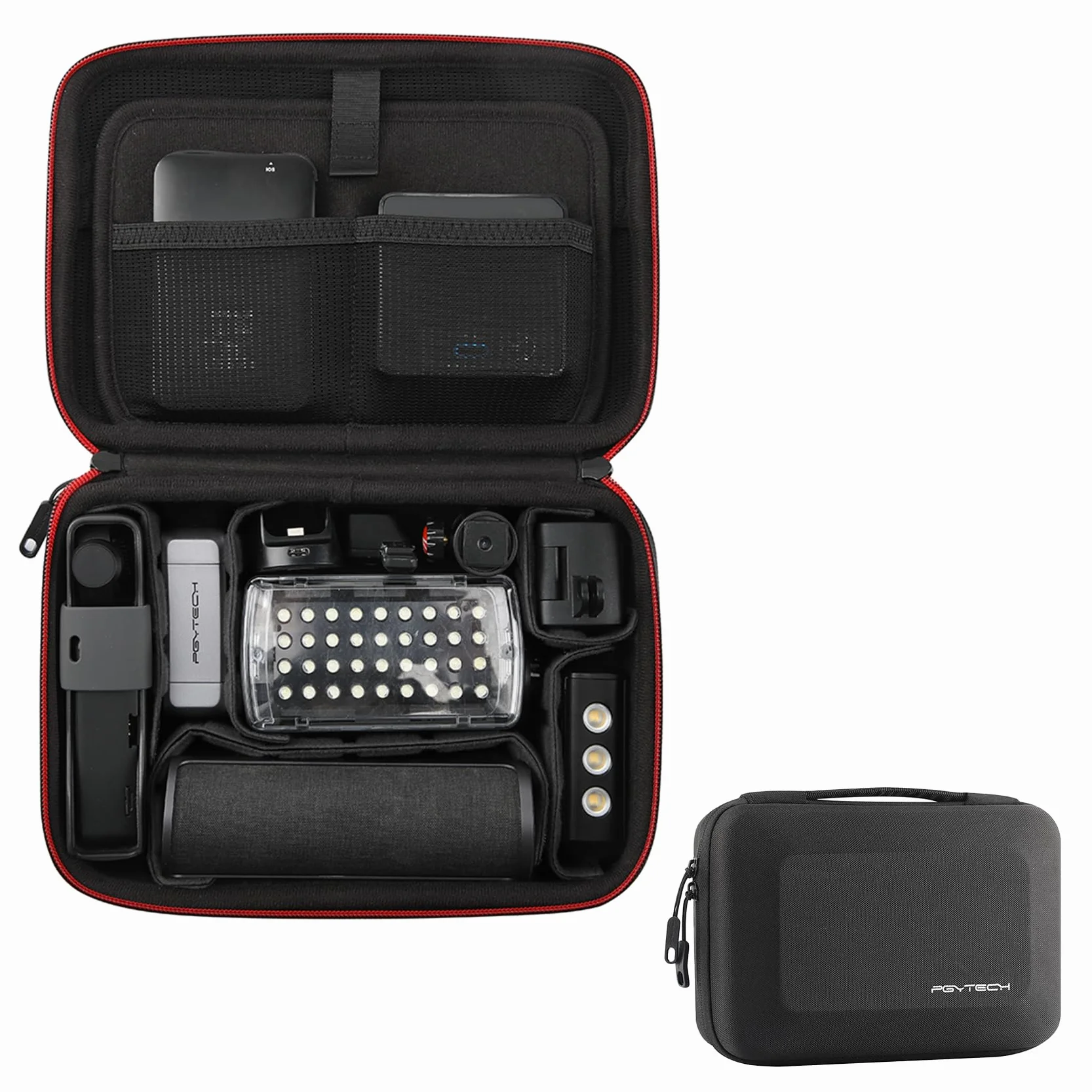 PGYTECH Fotocamera Custodia Portaoggetti Borsa a Mano per DJI OSMO 360/Action 6/Pocket 4/3/Mobile 3, per Gopro 13, per DJI FPV Batteria Maniglia Borsa, per Insta360 Ace Pro 2/X5