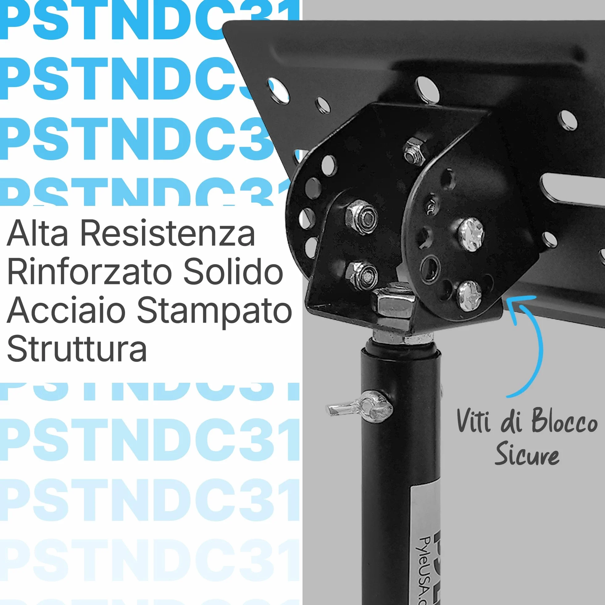 Pyle Supporto Casse Audio da Parete e Soffitto con Braccio Telescopico Regolabile per DJ, Cassa Bluetooth e Speaker, Inclinazione e Rotazione per Sistema Audio Casa, Nero, Coppia
