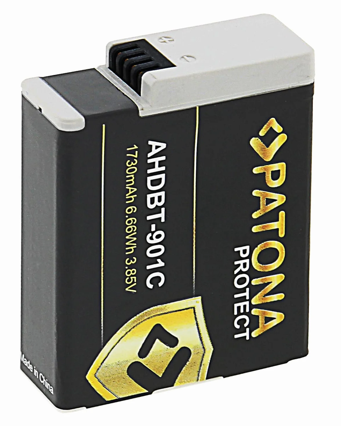 PATONA 2x Protect Batteria per GoPro Hero 12 11 10 9 (1730 mAh) – ricambio per GoPro Enduro AHDBT-901 SPBL1B – guscio V1 ignifugo, resistente al freddo – doppio pack per action e inverno