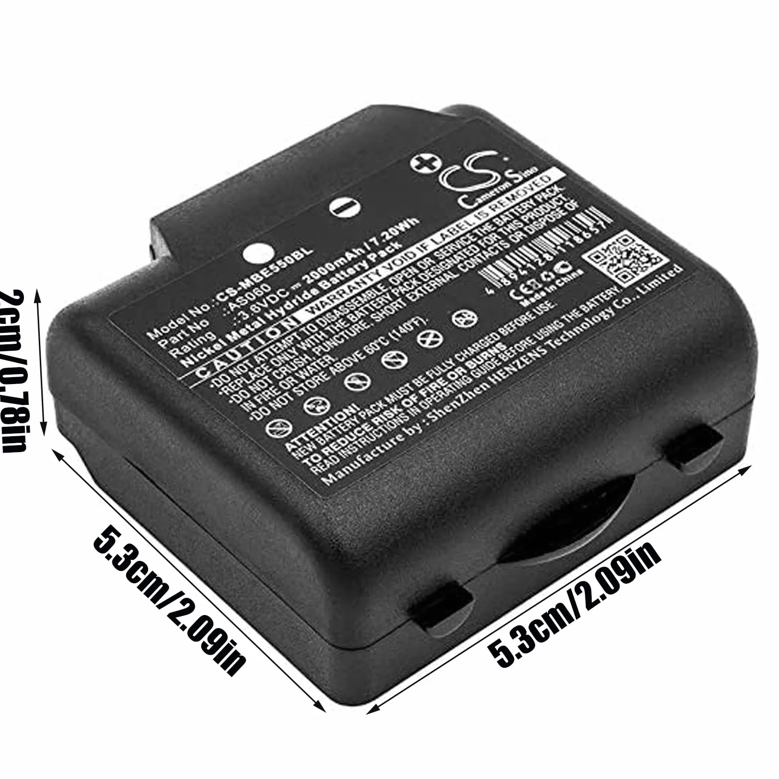 Batteria di ricambio 2000 mAh 7.20 Wh compatibile IMET BE3600 BE5500 M550 Ares Thor Zeus M550S Crane Remote Control