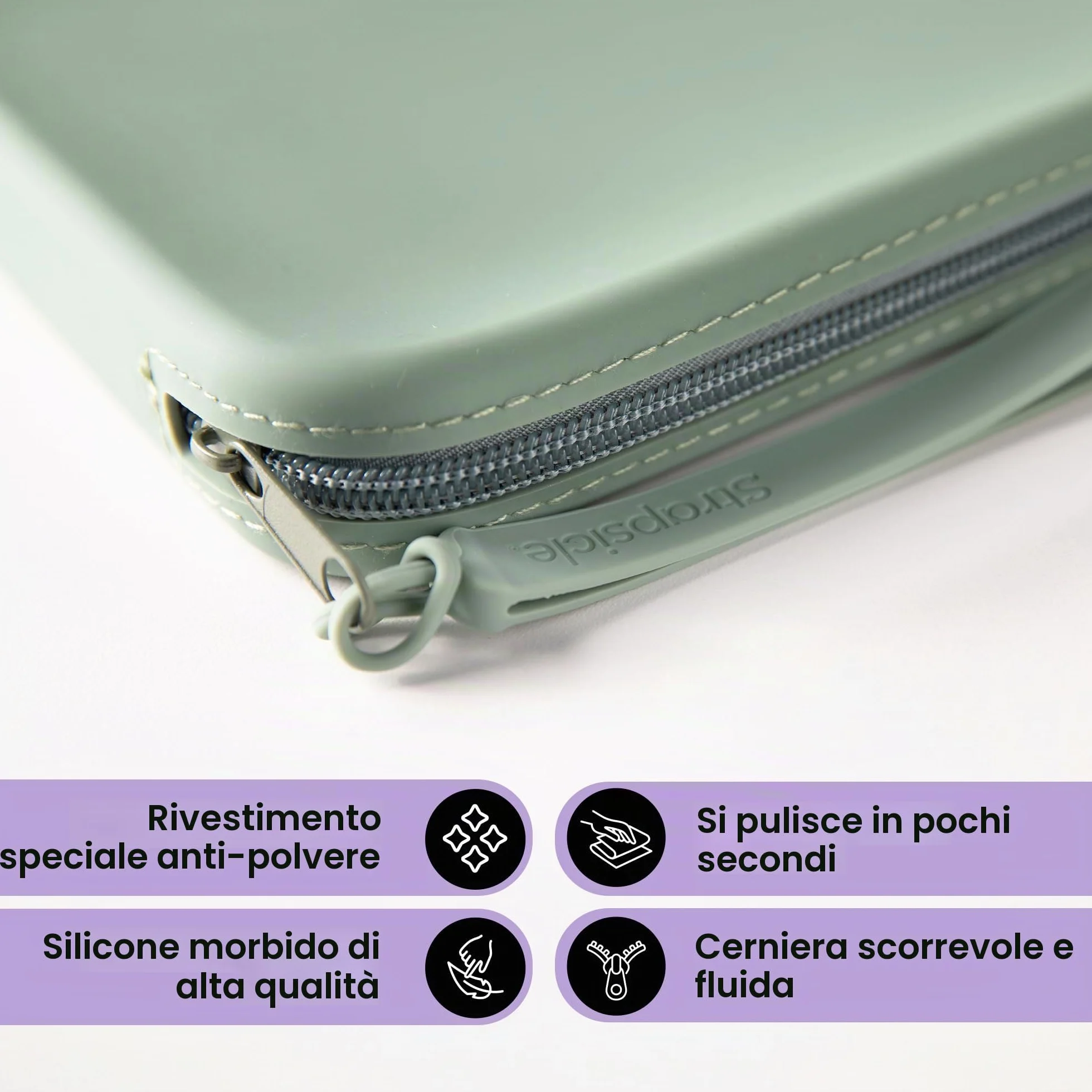 Strapsicle Silicone Pochette per Kindle e-reader, borsa multiuso per telefono, portafoglio e chiavi, adatta per Kindle 6", Kobos, Nook, Paperwhite 6", iPad Mini 6