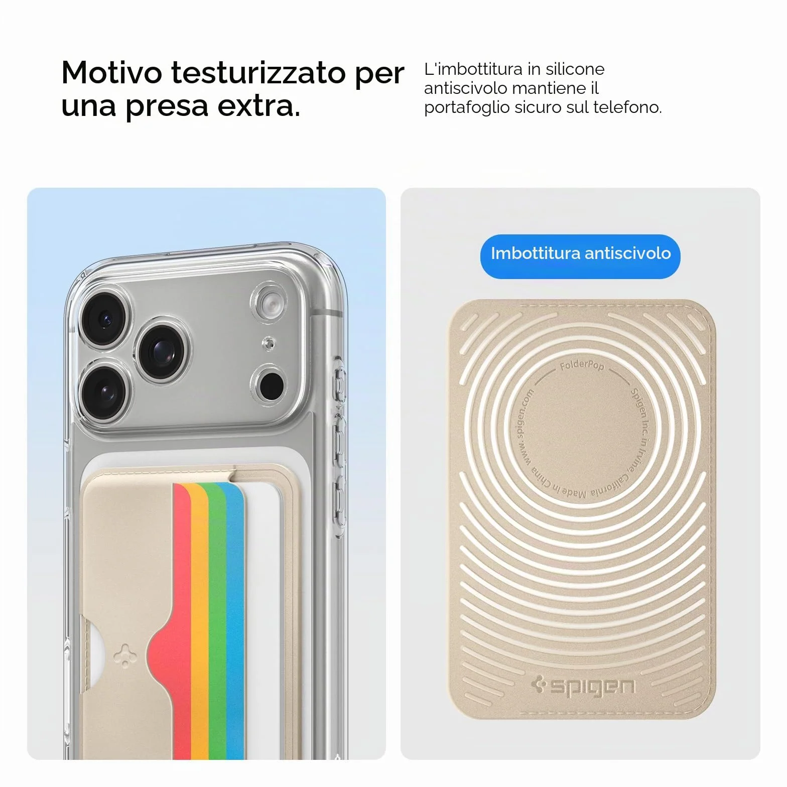 Caseology Folder Pop Magsafe Wallet [silicone antiscivolo] Porta carte magnetico per iPhone 15, 14, 13, 12 Series