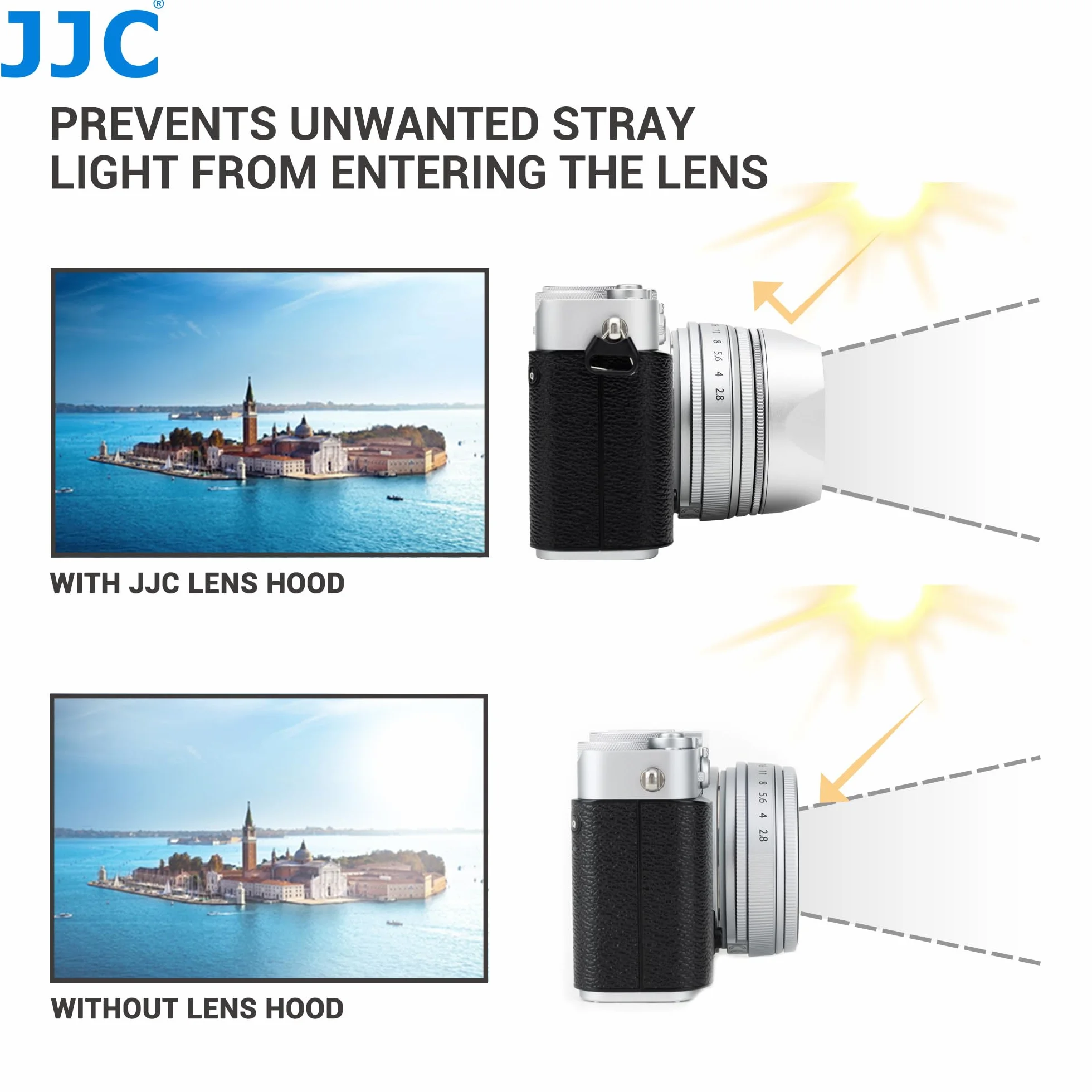 JJC Paraluce per X-E5 con anello adattatore magnetico compatibile con Fujifilm XF 23 mm F2.8 R WR, XF 27 mm F2.8 R WR, XF27 mm F/2.8, compatibile con filtro da 39 mm e copriobiettivo, sostituisce