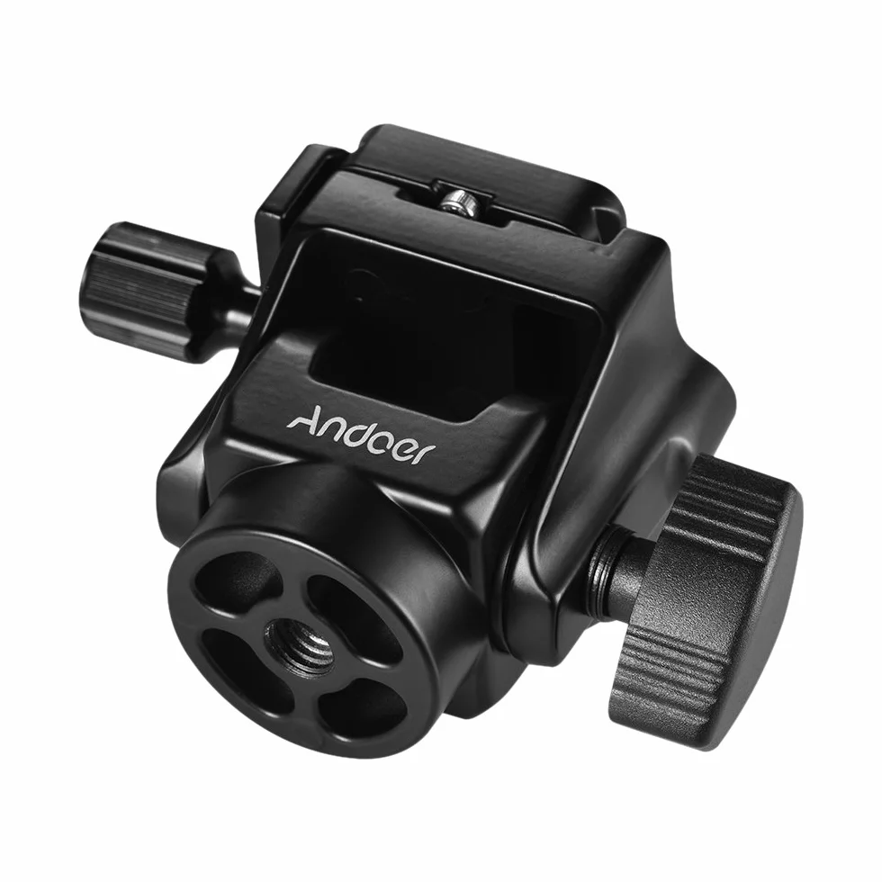 Andoer M-12 Monopod Tilt Head Panoramica Testa teleobiettivo Birdwatching con piastra a sgancio rapido