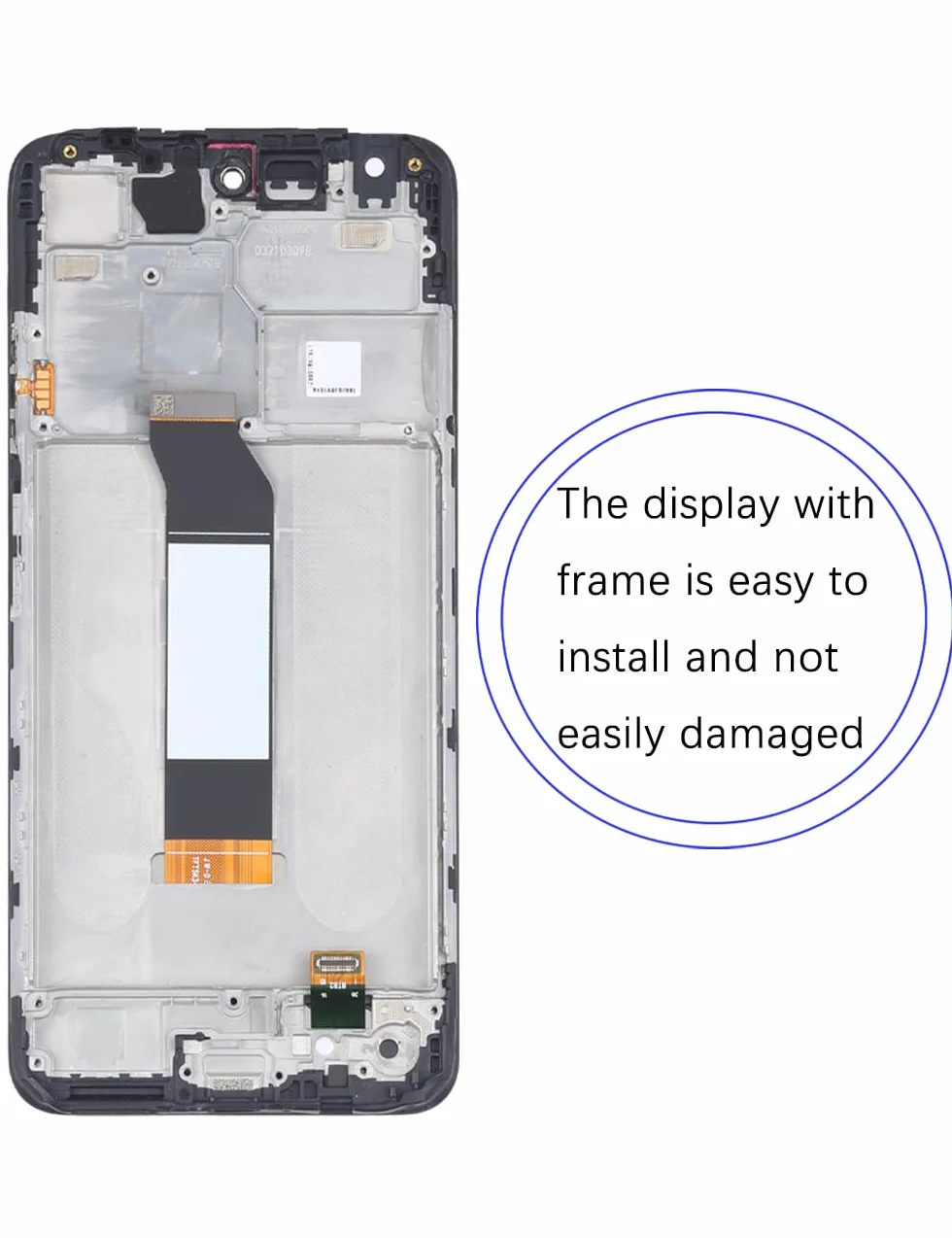 Display originale di ricambio per Xiaomi Redmi Note 10 5G / Note 10T 5G LCD schermo, per Xiaomi Poco M3 Pro 5G Display Touch Digitizer Assembly Kit di riparazione (nero con cornice)