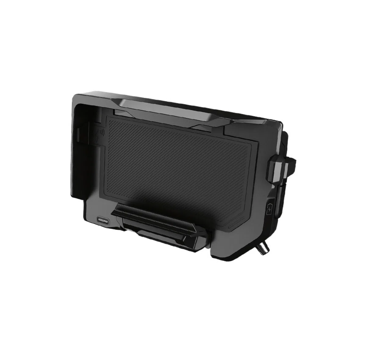 Moto Supporto Per Staffa Di Navigazione Per BMW Per R1300GS Per R1300 GS Per R 1300 GS Per R1300gs Supporto Telefono Moto Caricabatterie Wireless USB Ricarica Rapida(Wireless- Black Line)