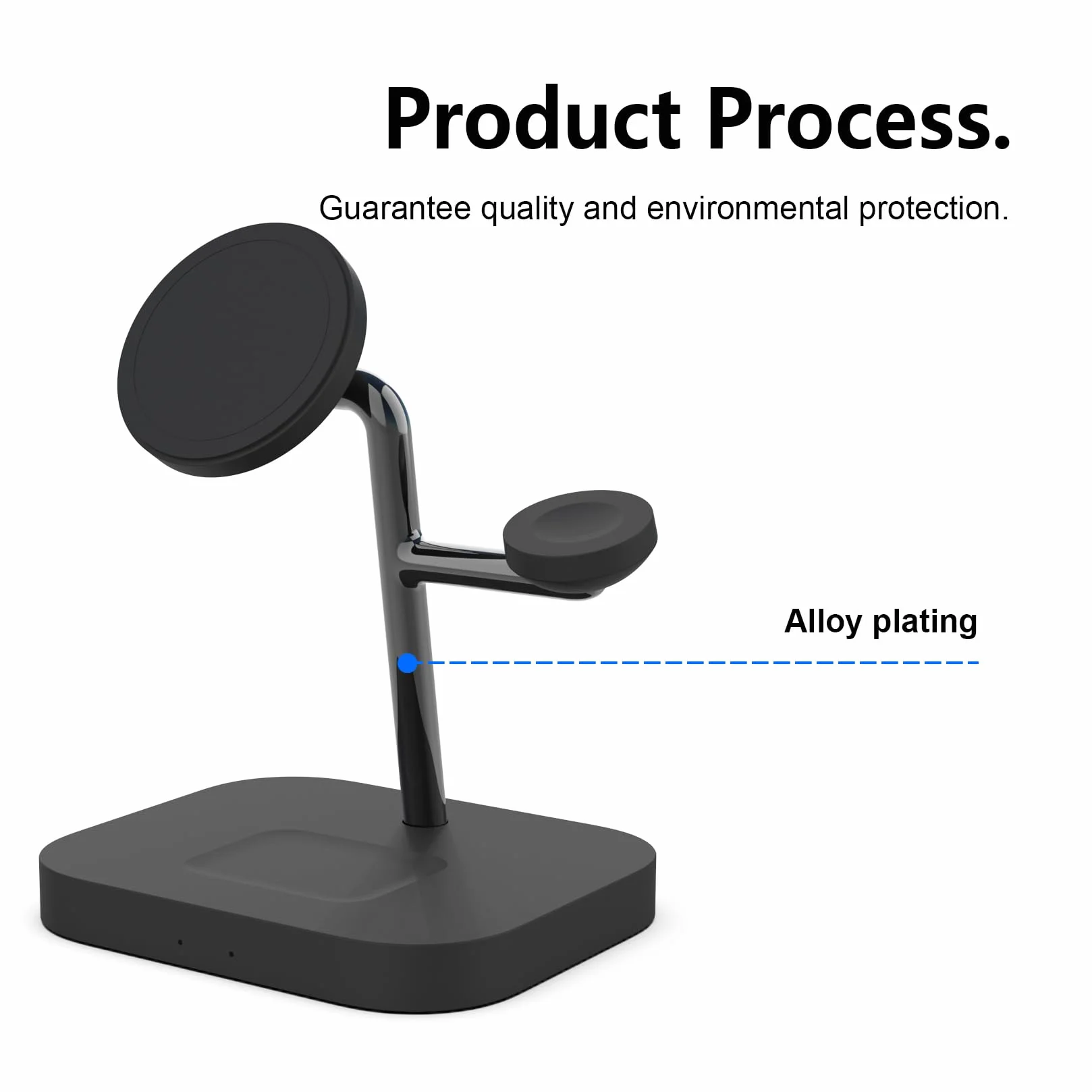 Boaraino Caricatore Wireless Magnetica, 3 in 1 Stazione di Ricarica Wireless Compatibile coniPhone 17/17 Pro/17 Pro Max /16/15/14/13/12, Apple Watch 11/10/9/8/7/6/SE/5/4/3, AirPods 2/3/4/Pro