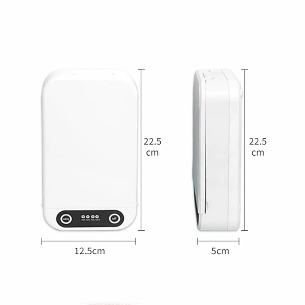 TopHomer Scatola disinfettante per luce UV, Scatola per la pulizia della maschera delle chiavi del telefono cellulare, funzione di aromaterapia, ricarica USB, bianco