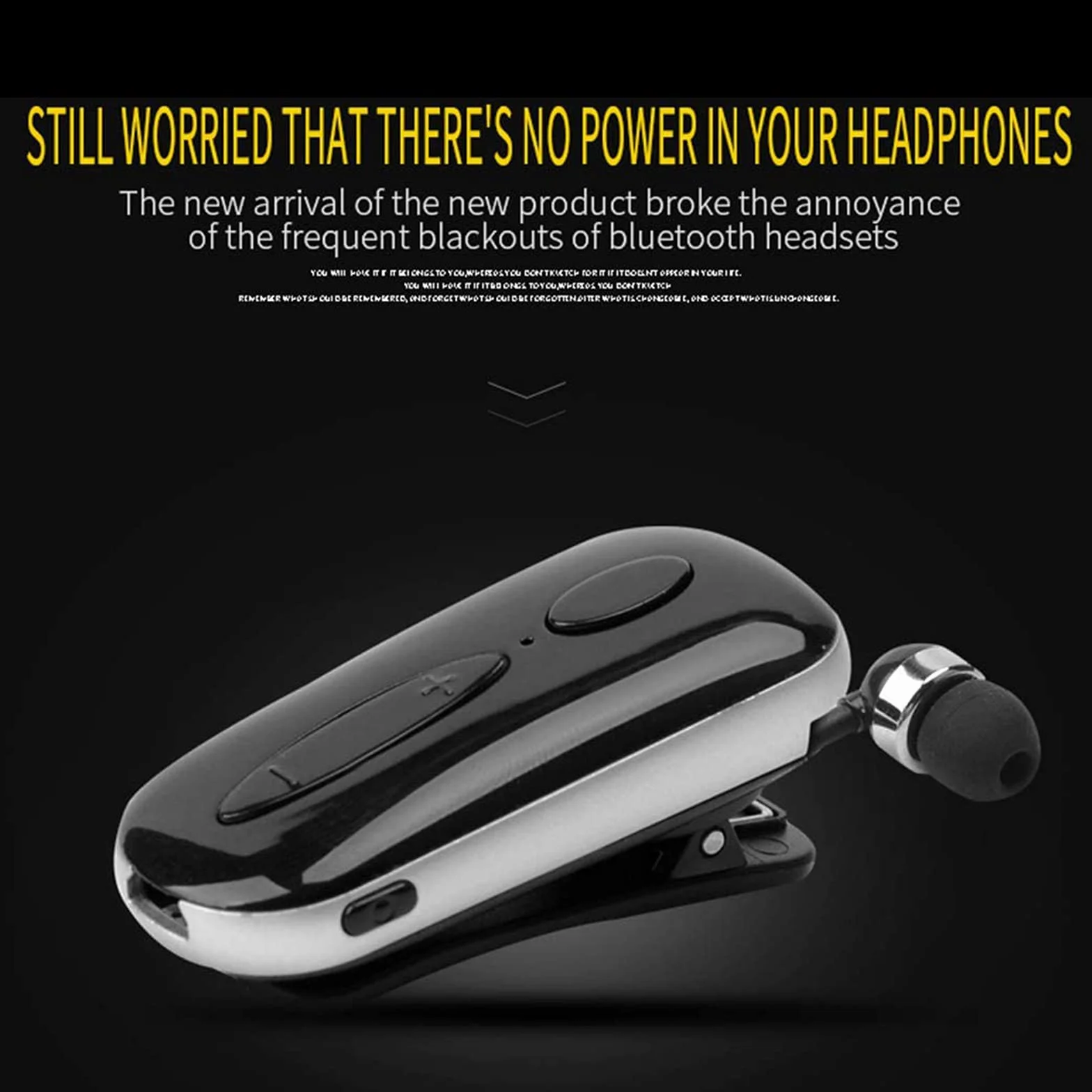 Auricolare Bluetooth Business, Auricolare Senza Fili con Microfono, Bluetooth V4.1, Vivavoce, 120 Ore di Standby, Compatibile per iPhone Cellulare Android