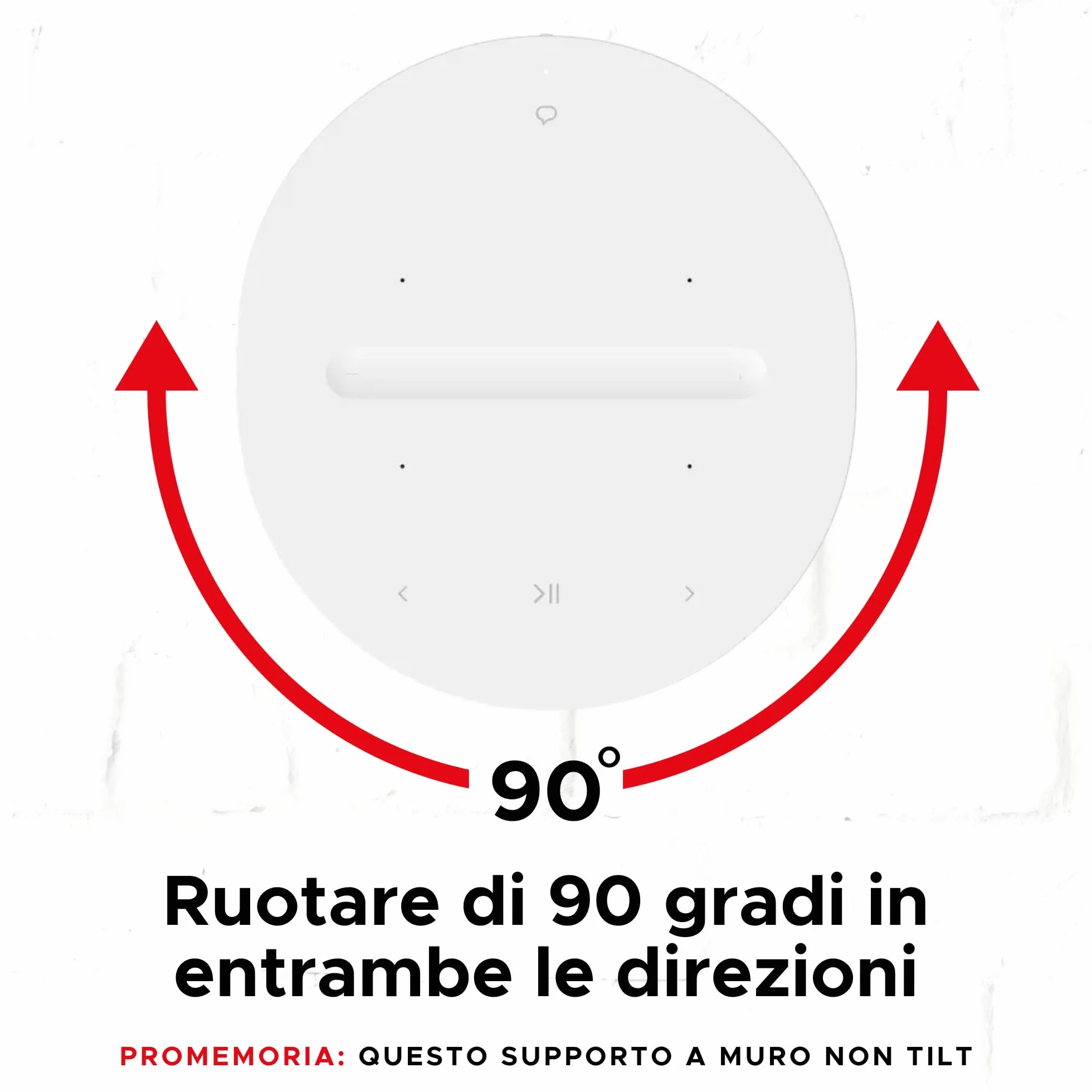 Sound bass Supporto da Parete ERA 100 – Profilo Basso, Bianco, Singolo (1 pz), Compatibile con Sonos ERA 100 & ERA 100 SL, Kit di Montaggio Incluso