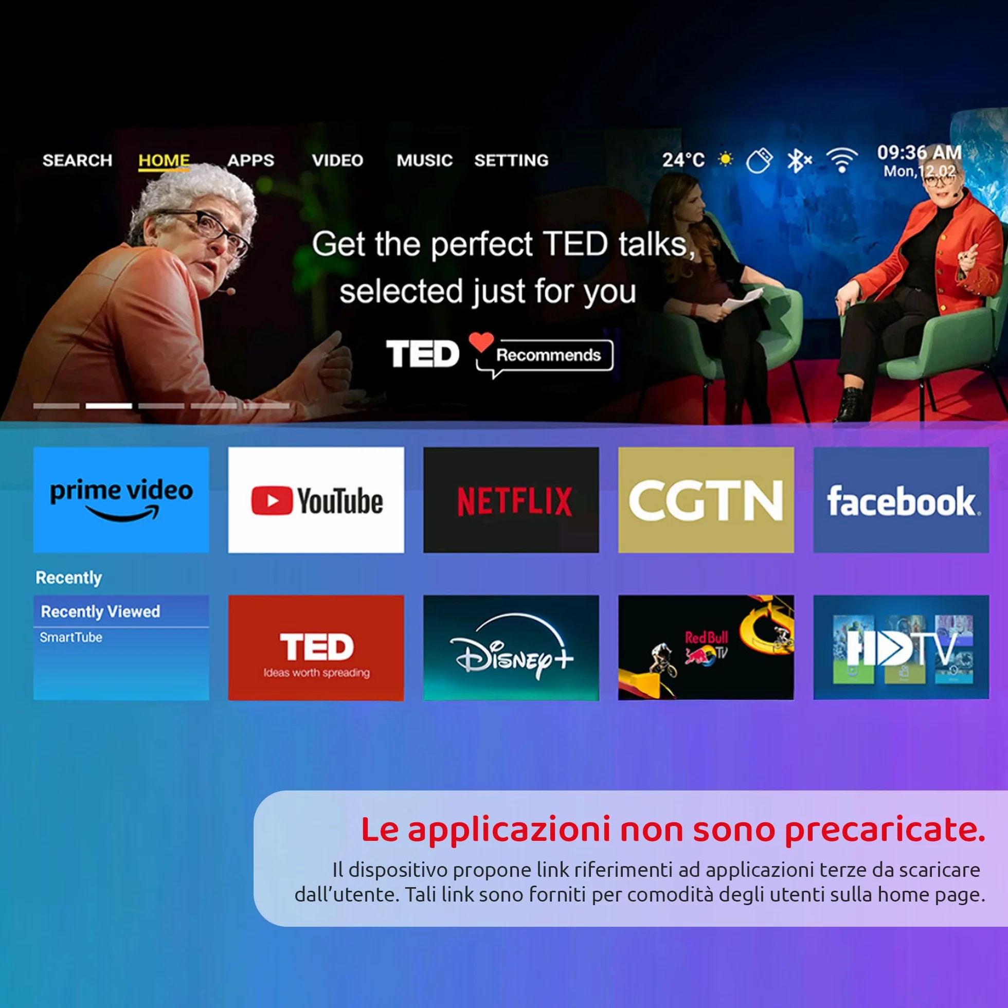 IRRADIO Videoproiettore Smart Full HD 150 ANSI Lumen | Mini Videoproiettore 4K Supporto Full HD 1080P con Android 13 e Auto Focus - Accesso diretto all'App Streaming e WiFi Dual Band