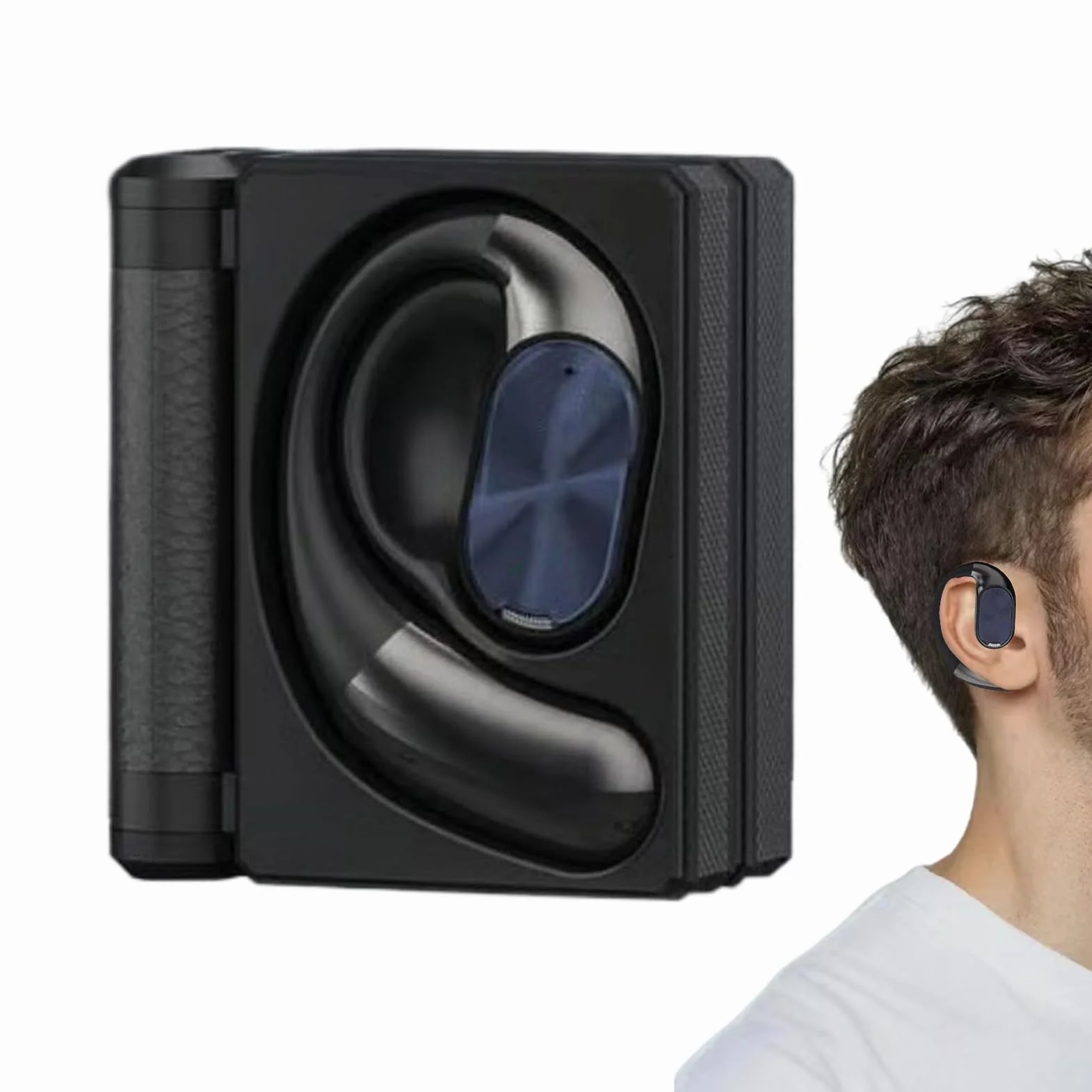 Auricolari wireless da 0,559 pollici, con funzione di cancellazione del rumore, audio sportivo con struttura a prova di sudore, design sicuro, accessorio per cuffie per corsa e palestra