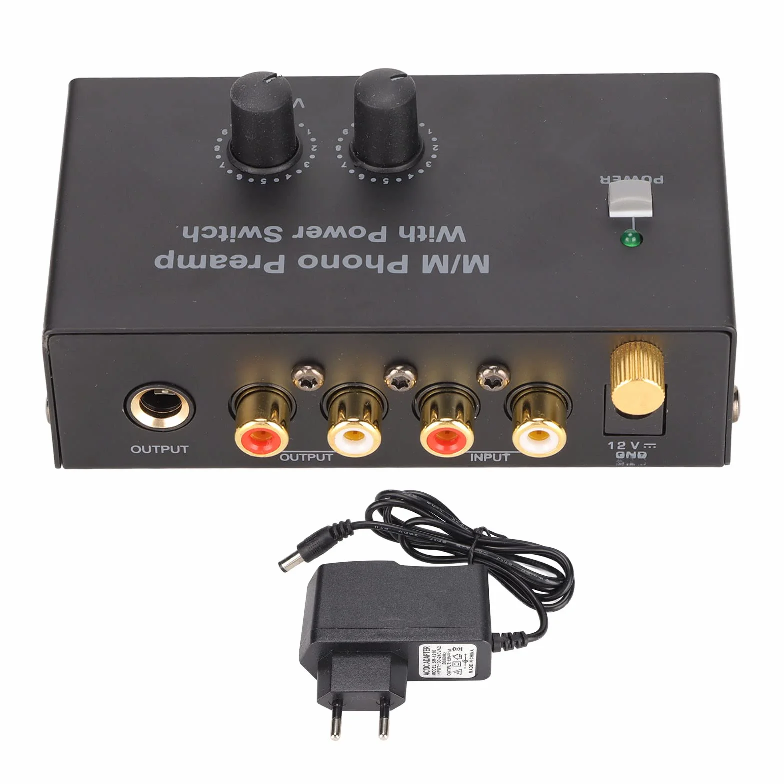 Preamplificatore per Giradischi Professionale a Basso Rumore con Adattatore DC 12V