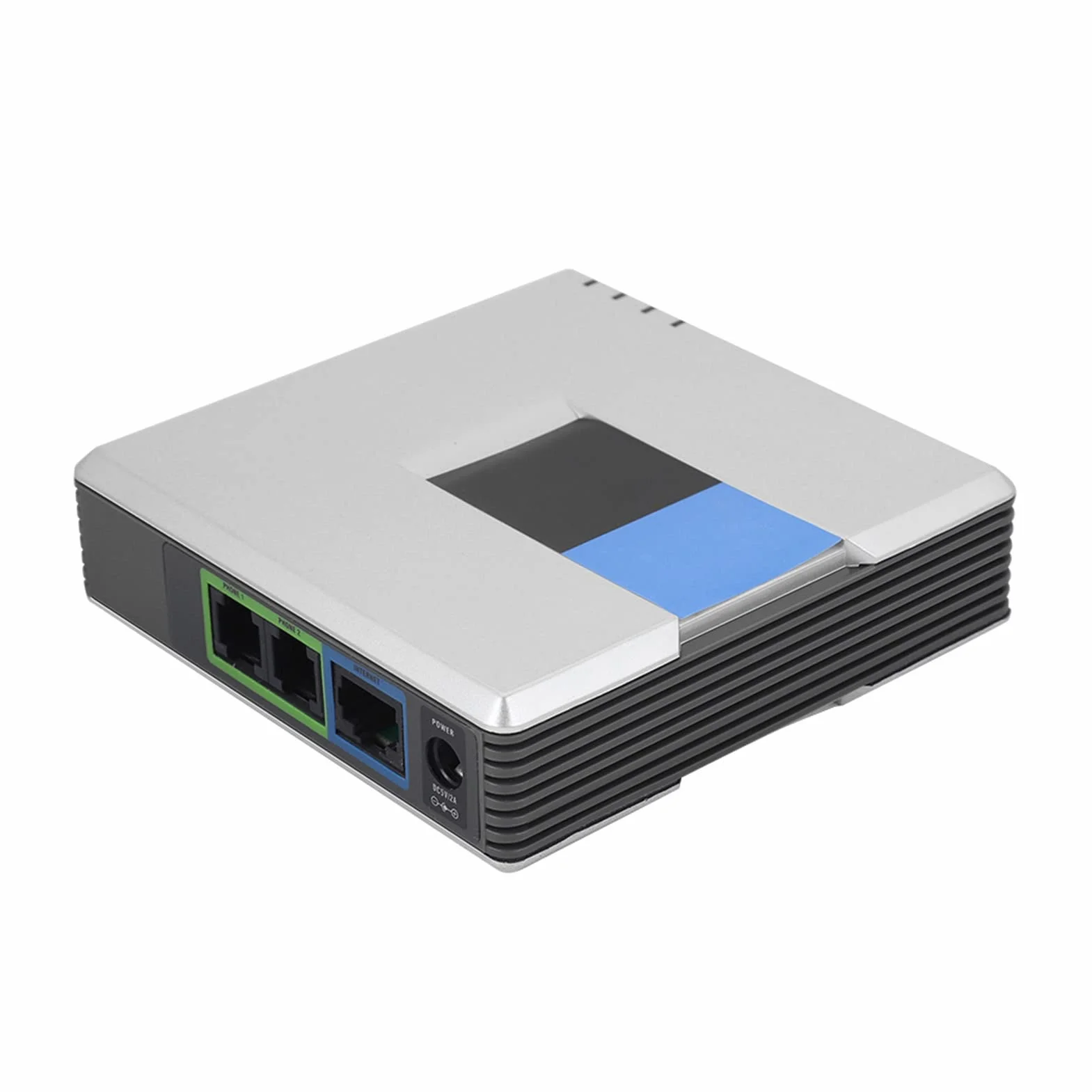 Adattatore Telefono VoIP per Voice Over IP, Ga Eway in Erne 2 por S Sip RJ45 Cavo per Telefoni Skype Voice Over IP per PAP2 AU Plug 100 240 V con por RJ 45 Ne Work in Erface
