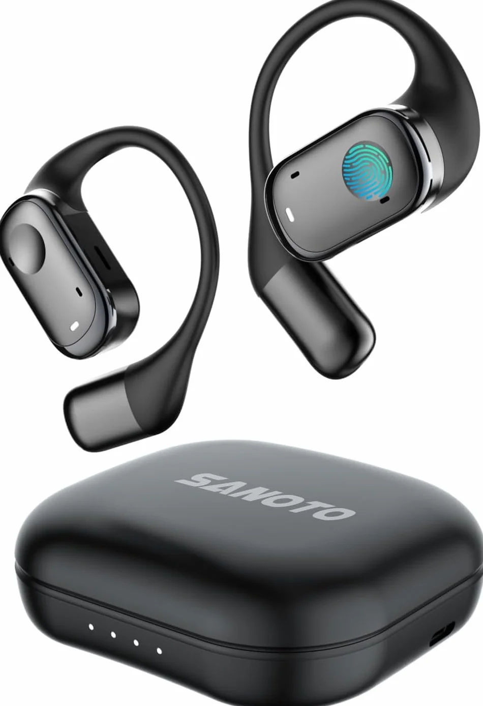 Sanoto Cuffie Bluetooth Sport Open Ear, Auricolari Touch Control Wireless, Impermeabili IPX6, 30 Ore di Riproduzione