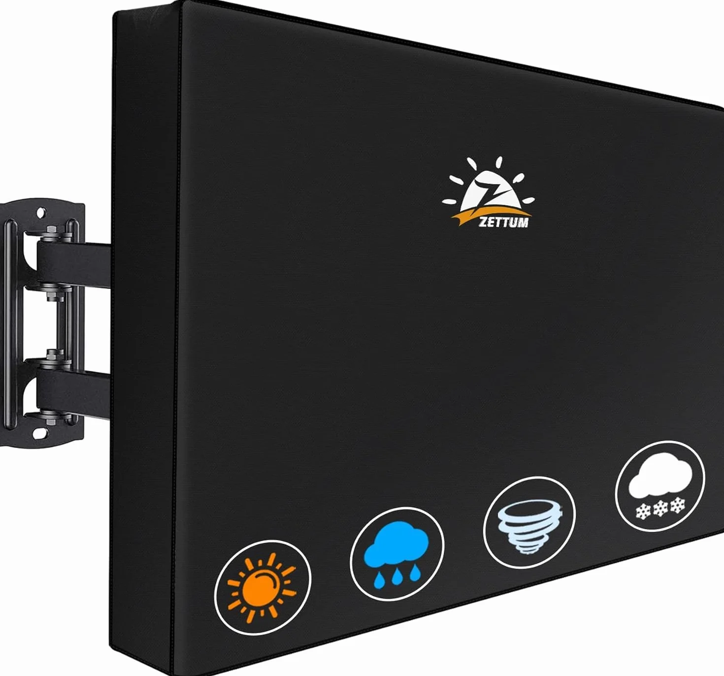 Zettum Cover TV 28-32 pollici Proteggi Schermo Rivestimento Esterno PU Oxford 600D Impermeabile Nero