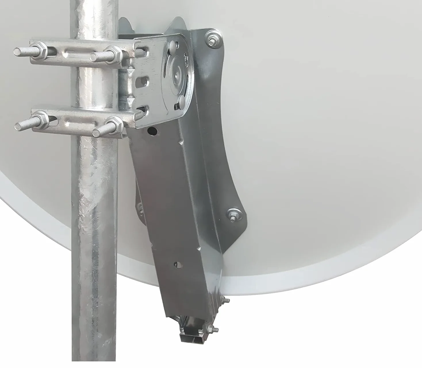 Parabola Satellitare 80 cm Supporto Disco in Ferro - Disco in Acciaio - Ideale per Zone Ventilate e per Ricevere i Canali MySky Sky HD SkyQ 4K Tivusat tivùsat UHD