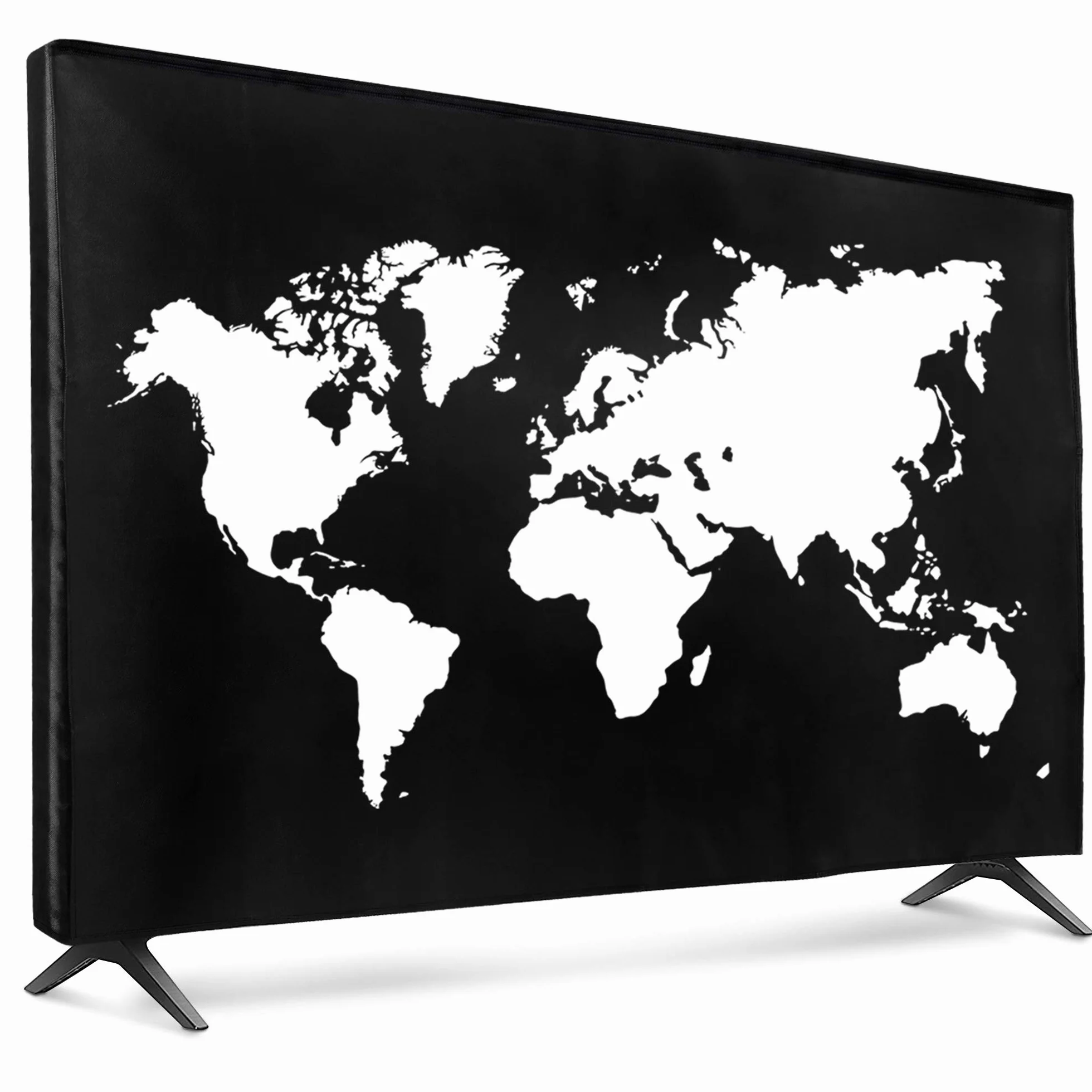 kwmobile Protezione TV 65" Compatibile - Custodia Protettiva Anti-Polvere Bianco/Nero