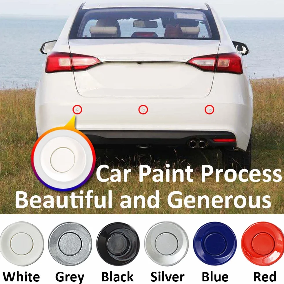 Auto Sensori di Parcheggio 4 Sensore Posteriore Parcheggio Kit Sistema Radar Parcheggio in Retromarcia Allarme Sonoro Distanza LED Display Radar Inverso Rosso