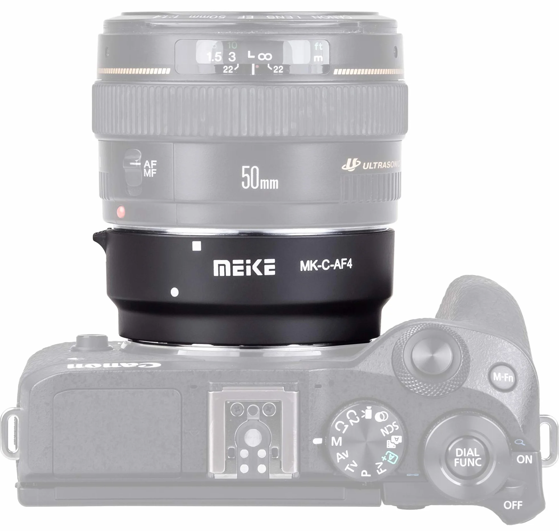 Adattatore AF autofocus compatibile con obiettivo Canon EF/EF-S e fotocamera EOS M MK-C-AF4