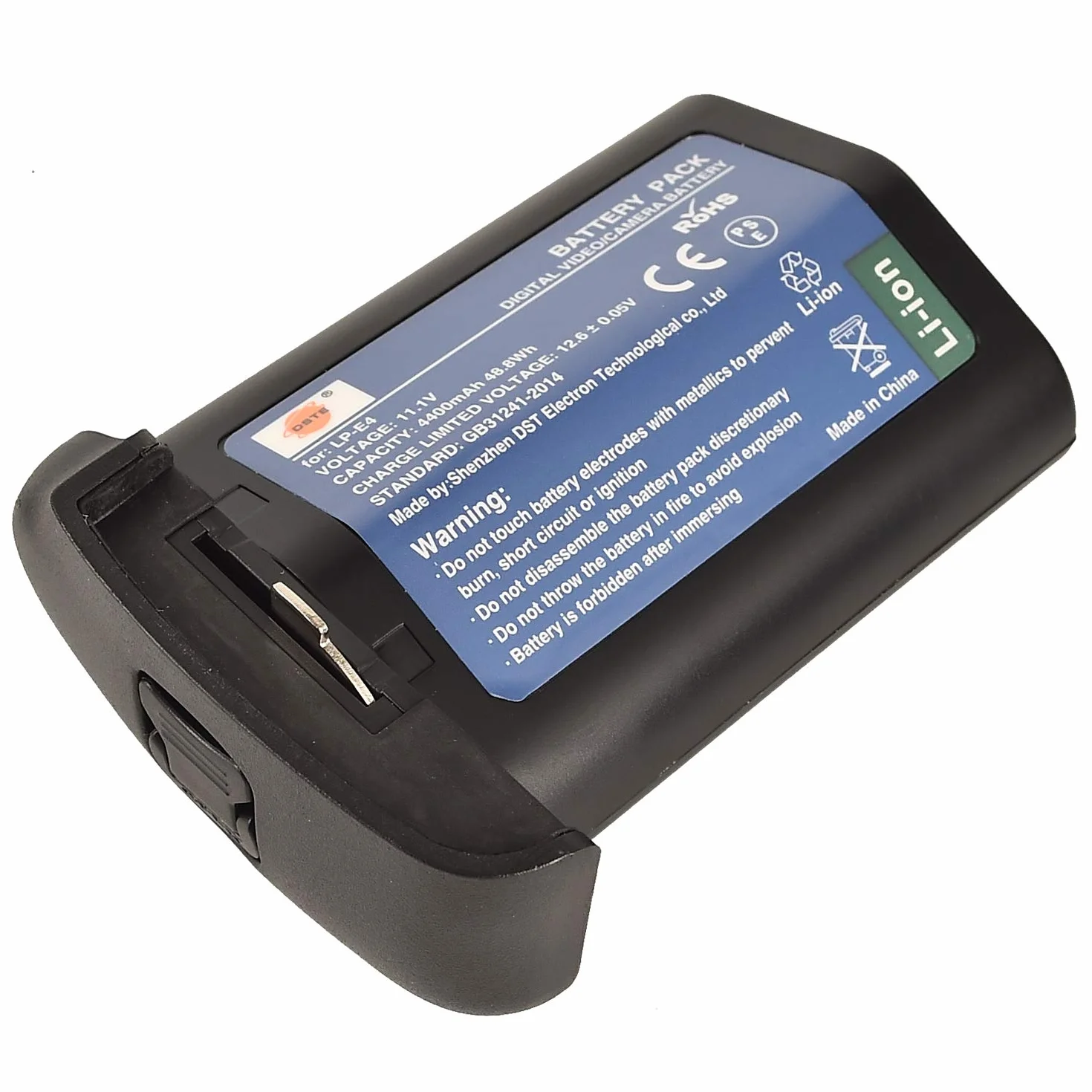 DSTE 4400mAh LP-E4 Batteria di ricambio compatibile per Canon EOS 1D Mark III, EOS 1Ds Mark III, EOS 1D Mark4