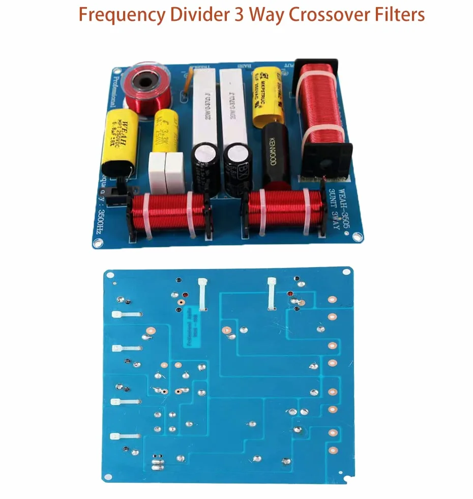 Altoparlante Divisore di frequenza Crossover 3 vie 300 W Altoparlante HiFi Audio Alti Midrange Bassi 3 unità Filtri crossover per altoparlanti da 3-5 pollici