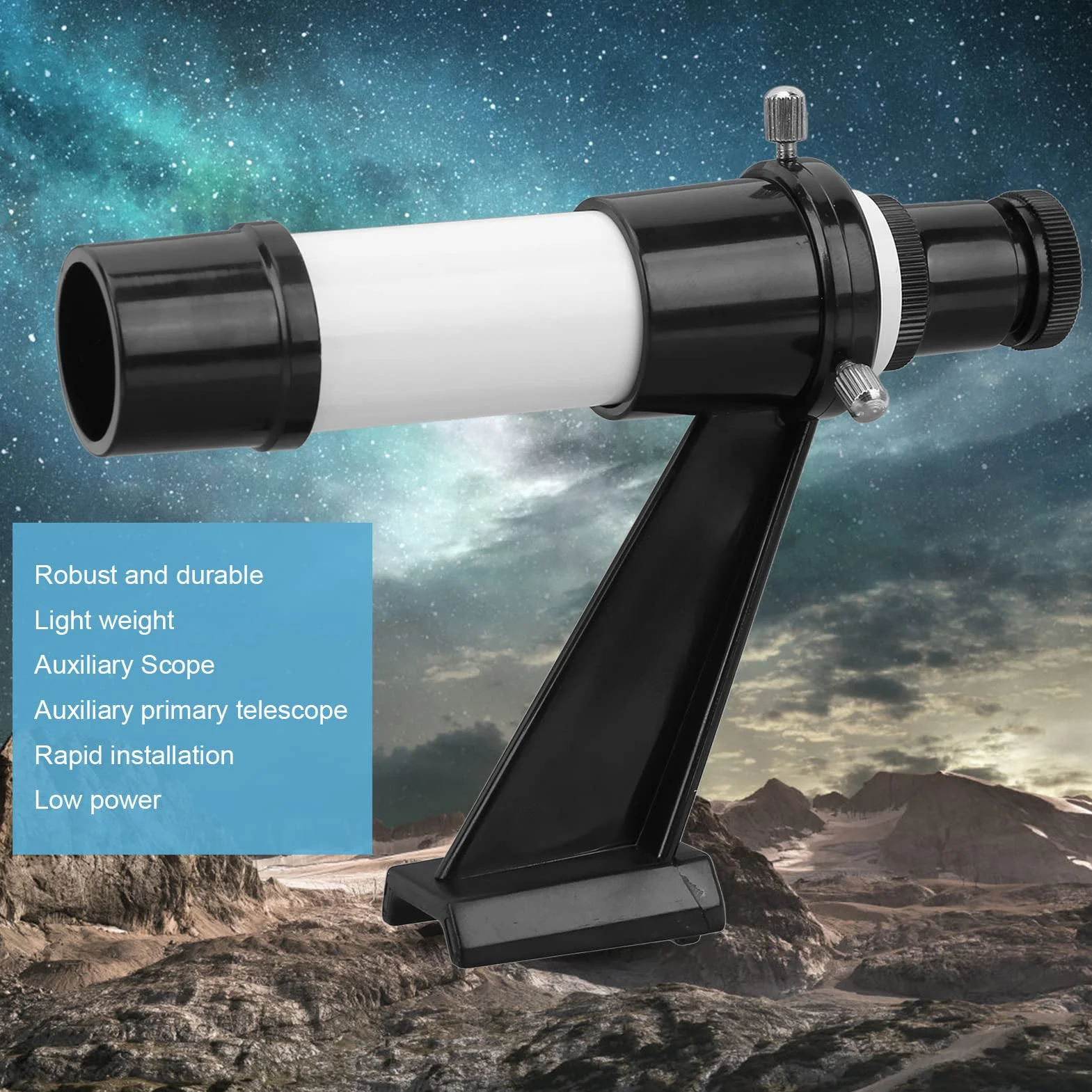 Cercatore di Telescopio Astronomico Portatile 5X con Mirino per il Posizionamento Iniziale