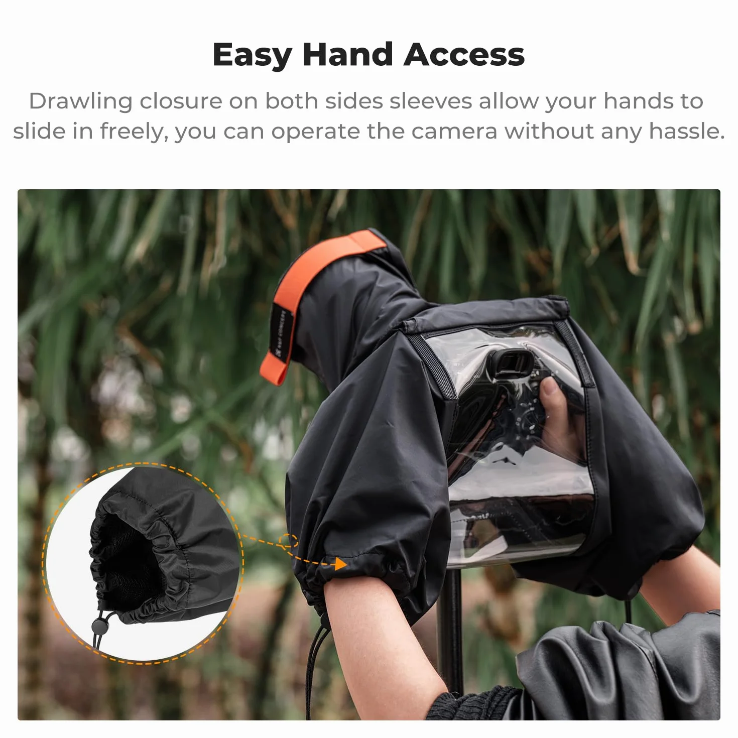 K&F Concept Copertura Antipioggia per Fotocamera, impermeabile antipolvere fotocamera copertura di protezione raincover per Nikon Canon Sony fotocamera DSLR
