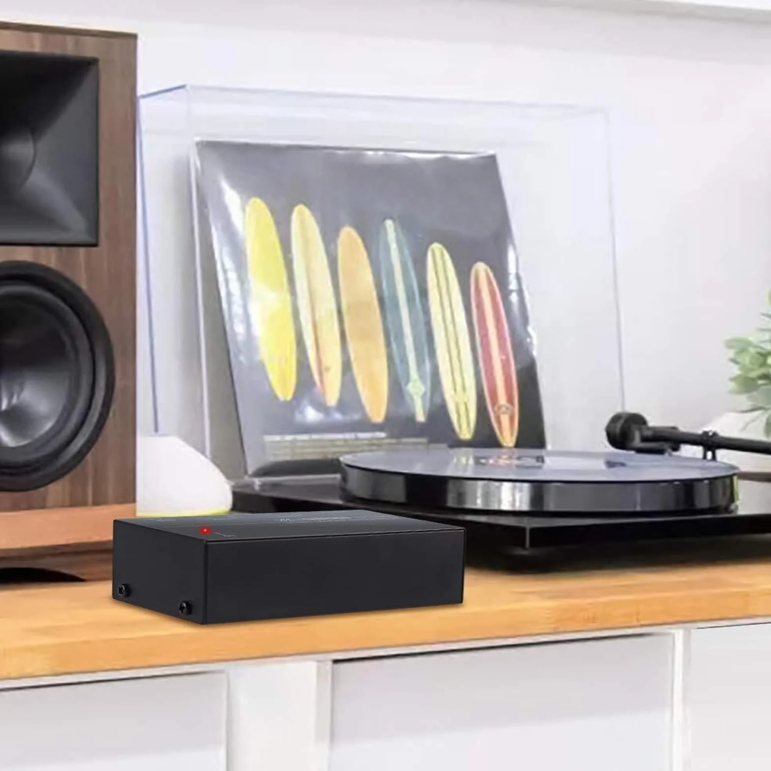 Preamplificatore Phono MM, Ingresso e Uscita RCA, Alimentazione DC 12V