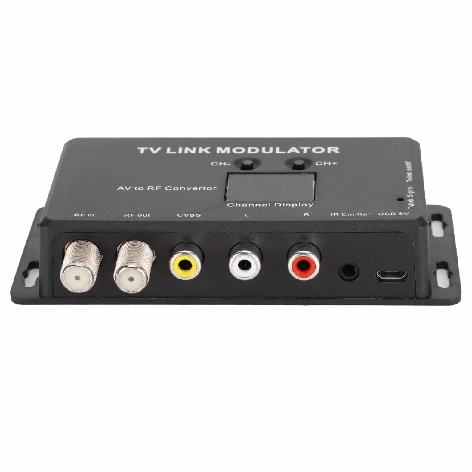 Dpofirs Modulatore UHF TM70 TV Link Convertitore AV in RF Extender IR con Display a Canale Supporto PAL