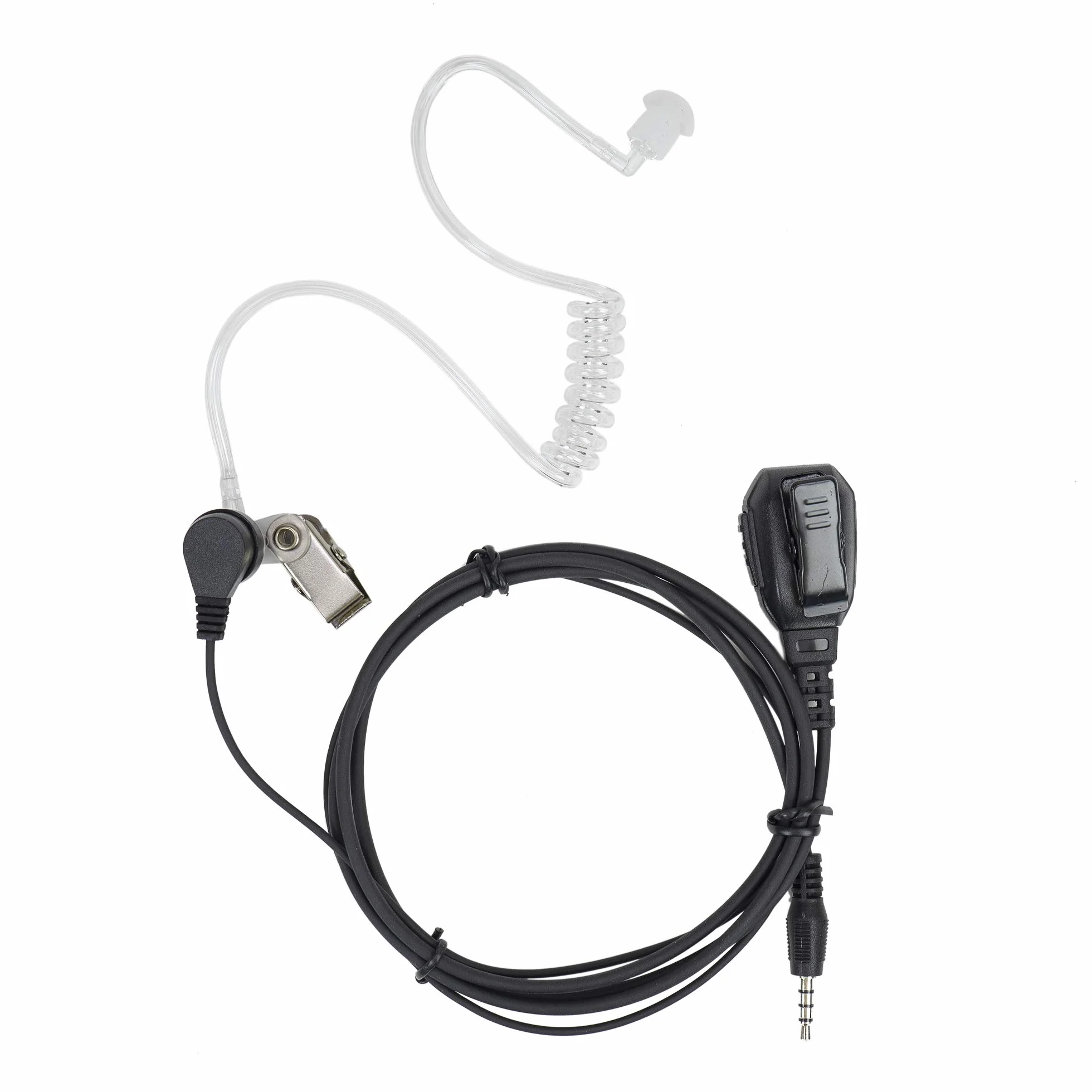 Midland MA31 777PRO Microfono Auricolare Pneumatico PTT 1 Pin 3,5mm Cavo Silicone Trasparente