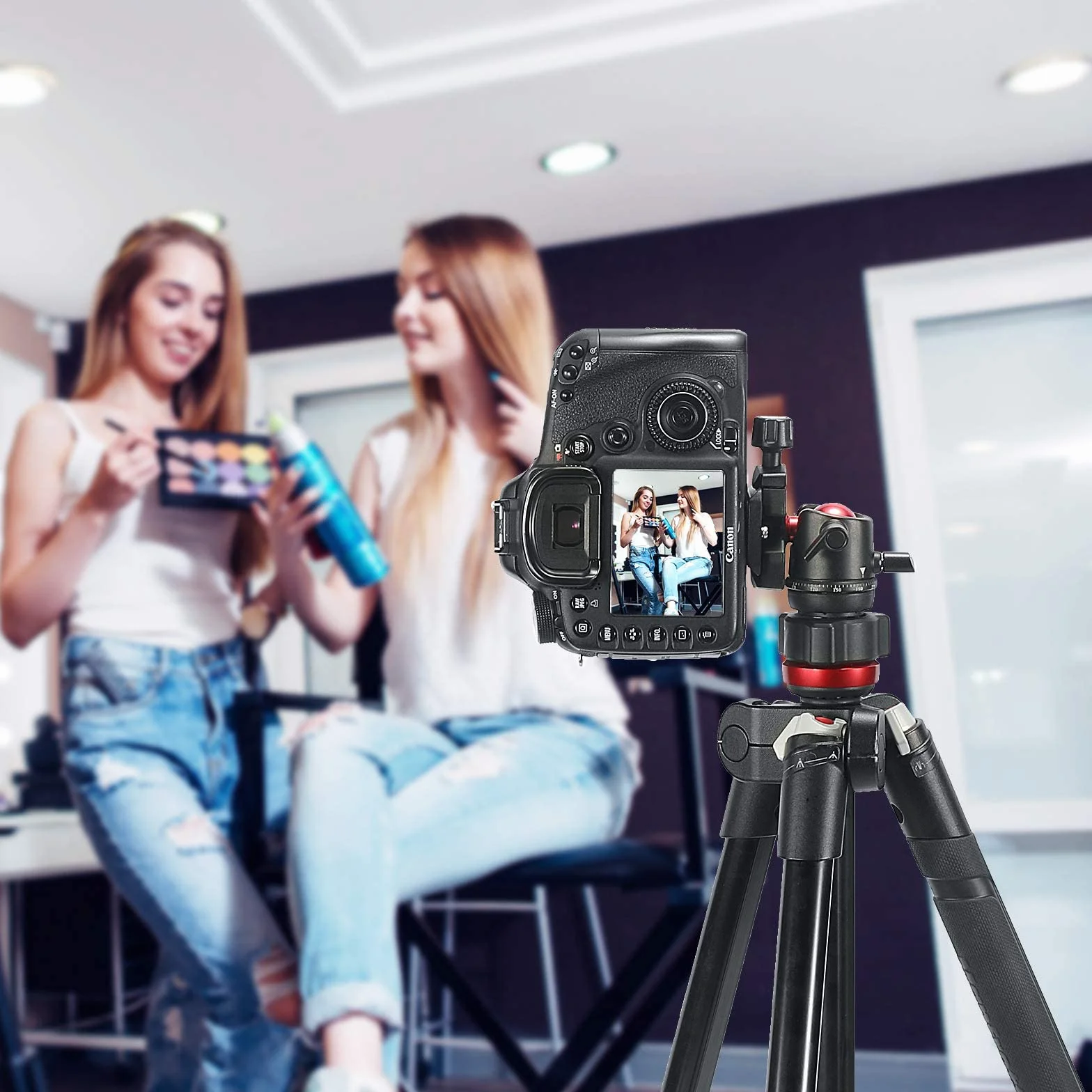 SMALLRIG Testa per Treppiede con Testa a Sfera Panoramica Ruotabile di 360°, Testa per Treppiede con Piastra a Sgancio Rapido Vite da 1/4'' per Treppiede, Monopiede, Fotocamere, DSLR 2665