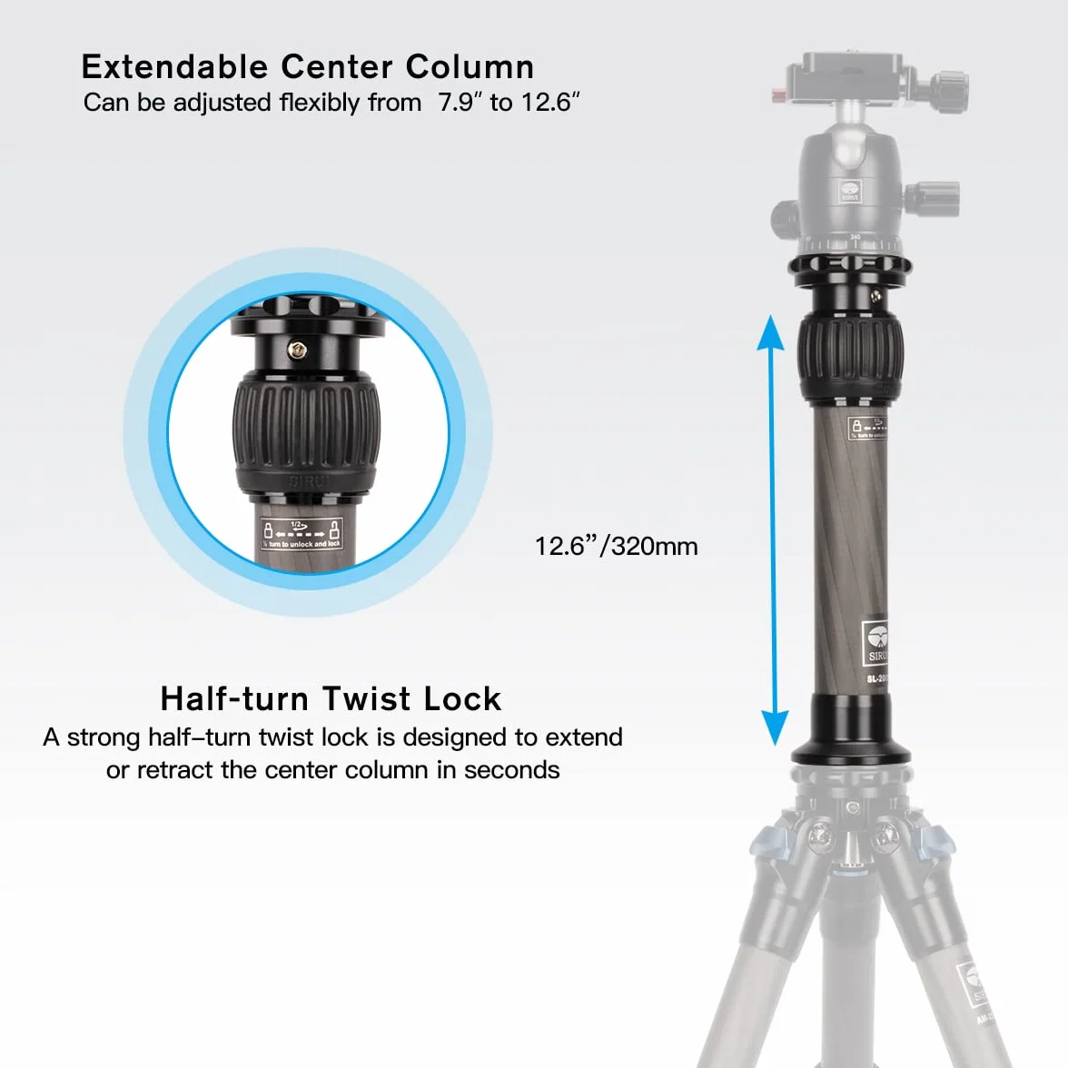 SIRUI SL-200 - Colonna centrale in carbonio