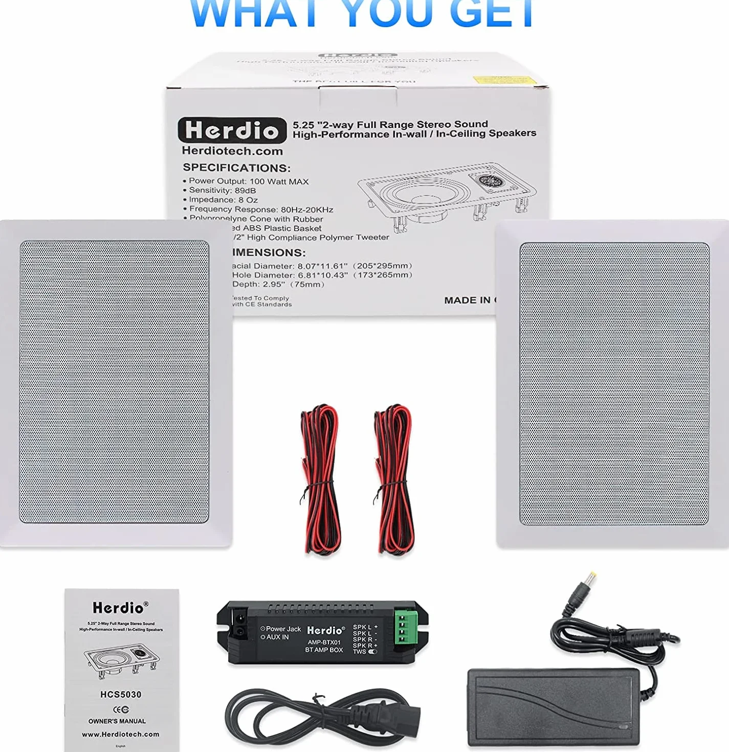 Herdio 5.25 Pollice 2-Way Bluetooth Altoparlanti Soffitto Parete Interno/Esterno Coppia