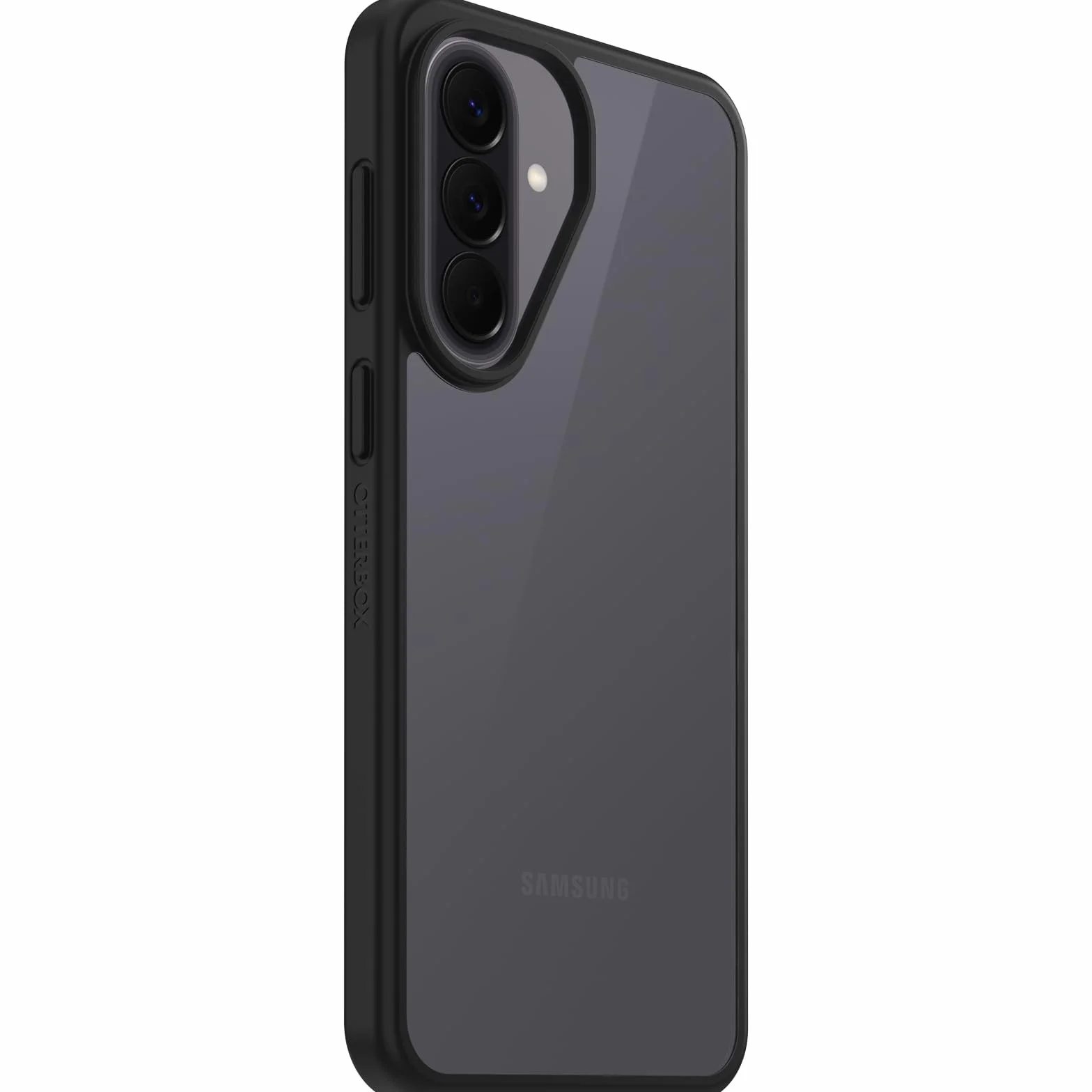 OtterBox Cover React Series per Samsung Galaxy A57 5G, resistente a shock e cadute fino, cover ultrasottile, testata a norme MIL-STD 810G, Trasparente/Nero, Senza Retail Package
