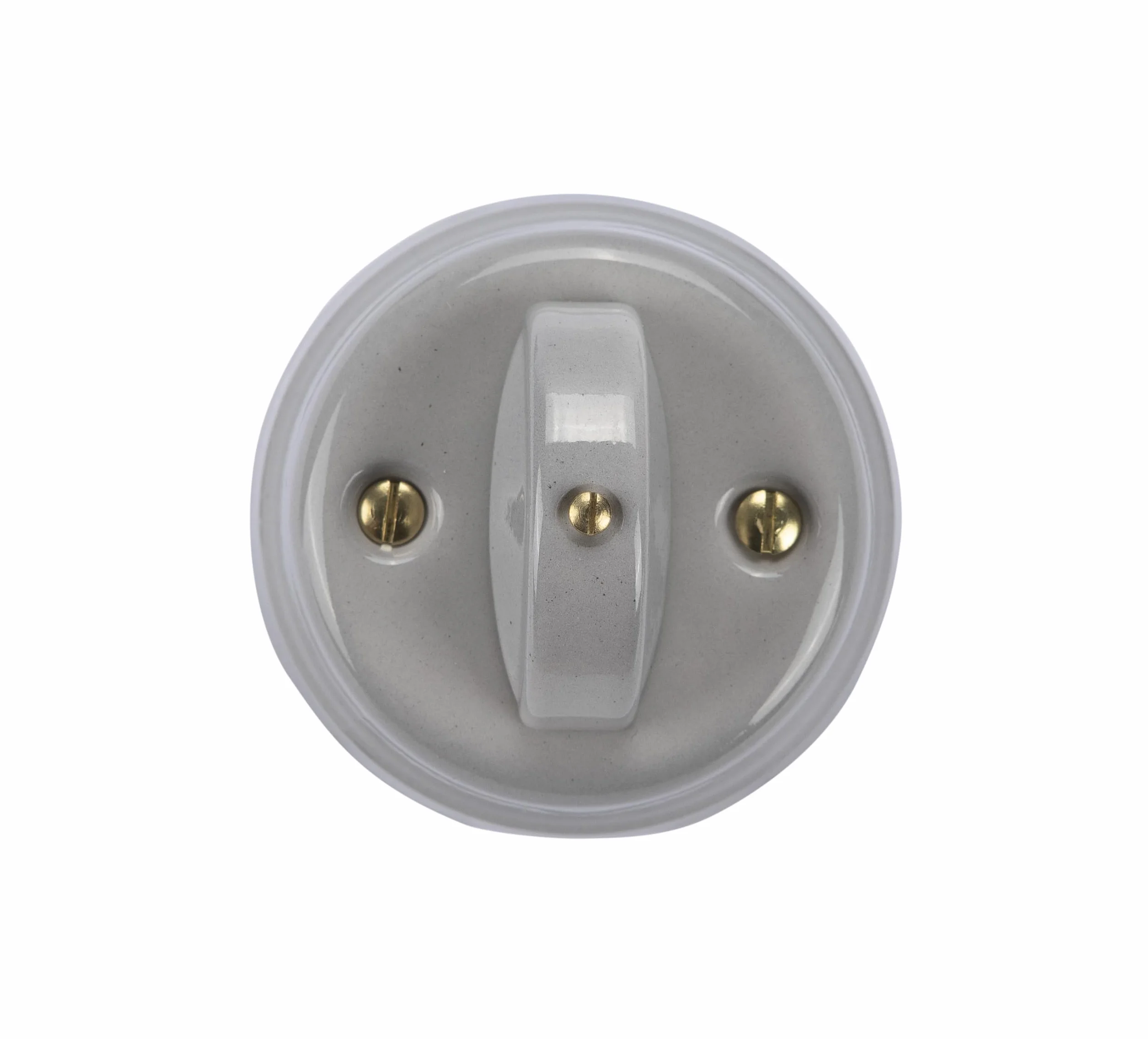FANTON Interruttore deviatore a manopola in ceramica vintage grigio 10AX 250V