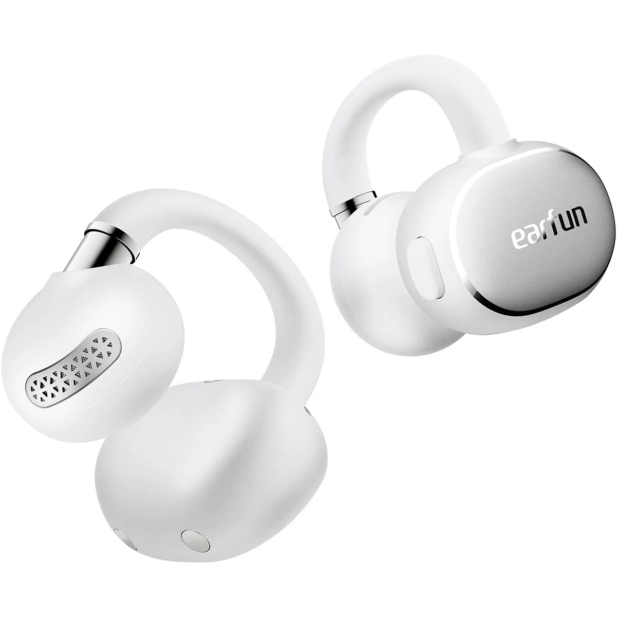 EarFun Clip 2 Open Ear Cuffie Bluetooth Clip On Earbuds, Confortevole e Stabile, Driver Titanio da 12mm, Audio Hi-Res, LDAC, 4 Microfoni Chiamate KI, 40 Ore Batteria, IP55, APP, Ricarica Wireless