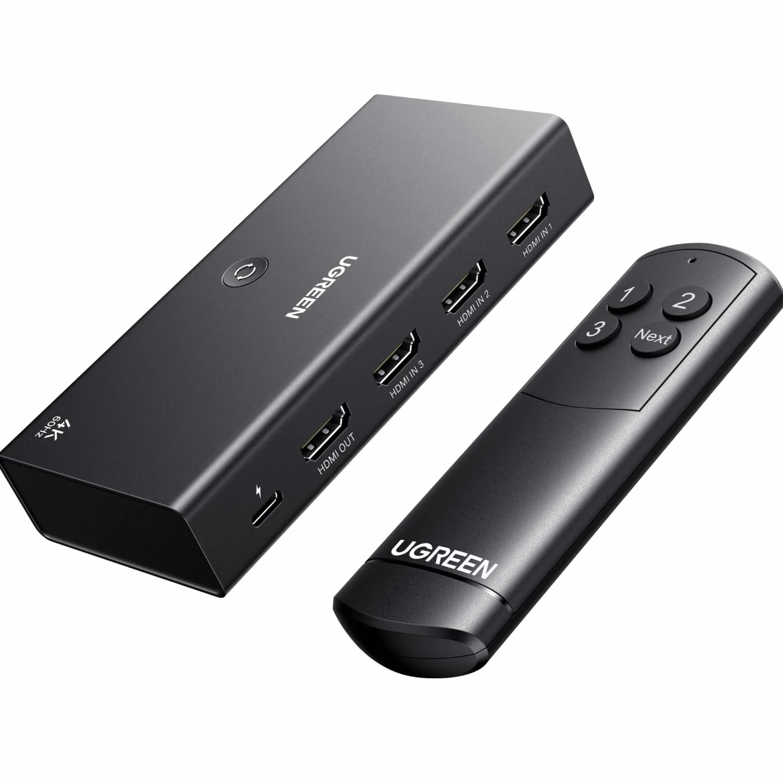 UGREEN Switch HDMI 4K 60Hz 3 In 1 Out Switcher 1080P UHD Dolby Atmos con Telecomando per PS5 PS4 Xbox PC TV