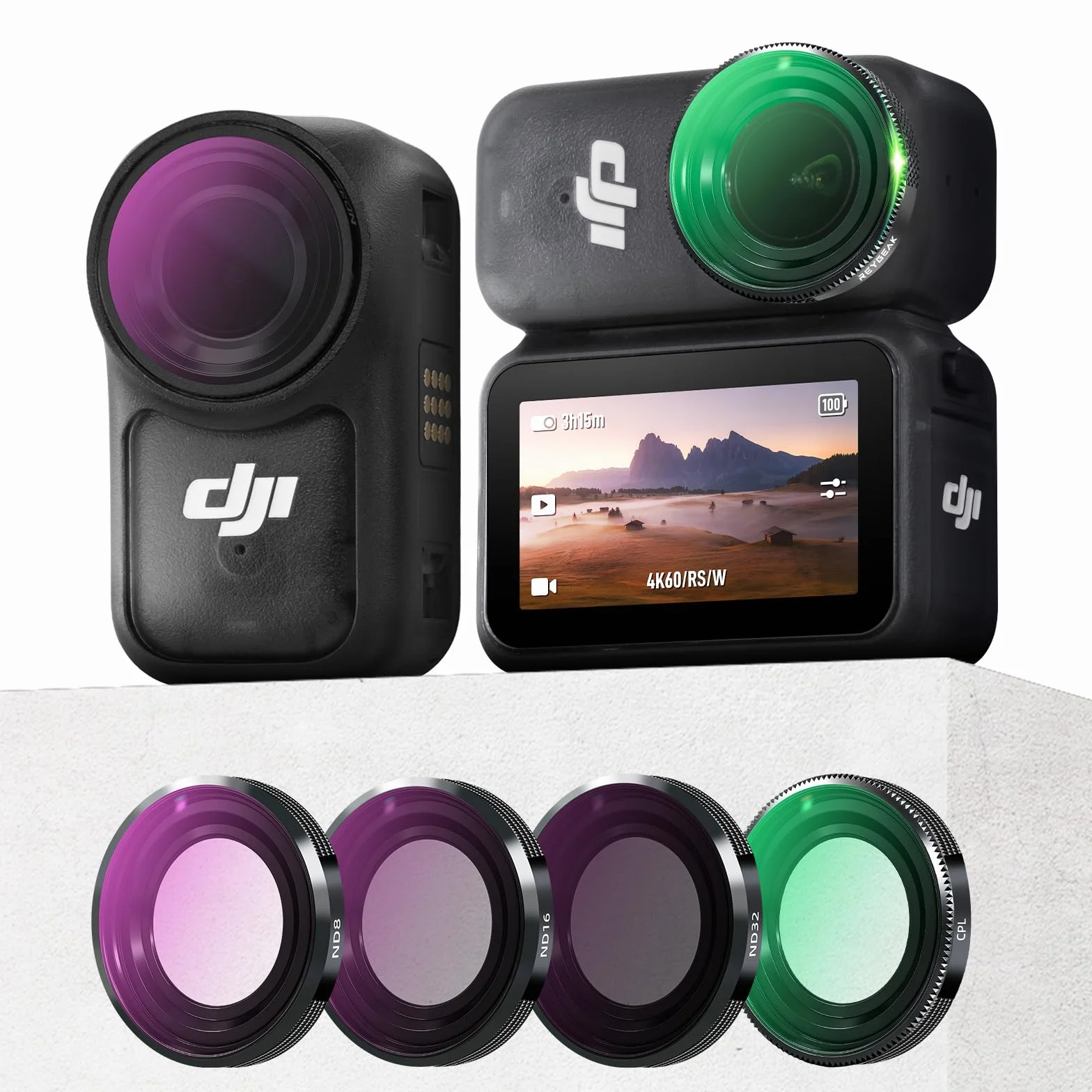 REYGEAK Set di filtri ND per DJI Osmo Nano, CPL/ND8/16/32 per OSMO Nano, telaio in alluminio multi-rivestito HD Optical Glass (CPL/ND8/16/32)