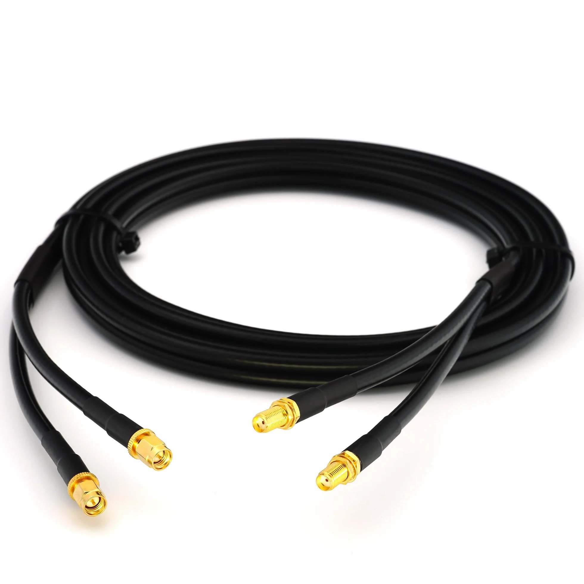 2m SMA Maschio a SMA Femmina Cavo Coassiale Doppio — Twin HF-240 (equivalente a LMR 240) prolunga per LTE Antenna esterna 4G 5G 6G Modem Amplificatore GSM Router WIFI Ripetitore cellulare