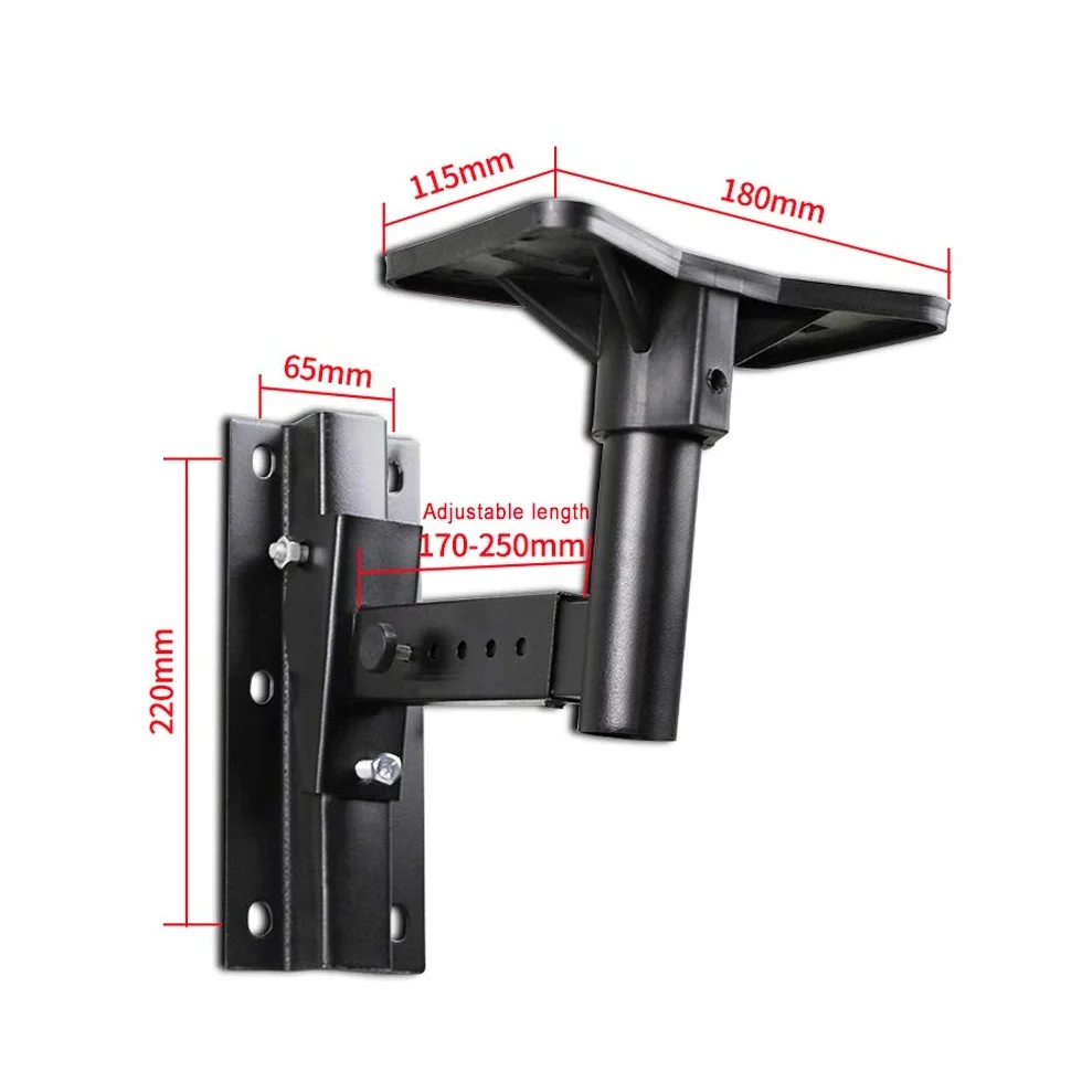COPPIA SUPPORTI MURO PARETE IN ACCIAIO SOSTEGNI STATIVI UNIVERSALI CASSE ACUSTICHE STANDARD 35 MM