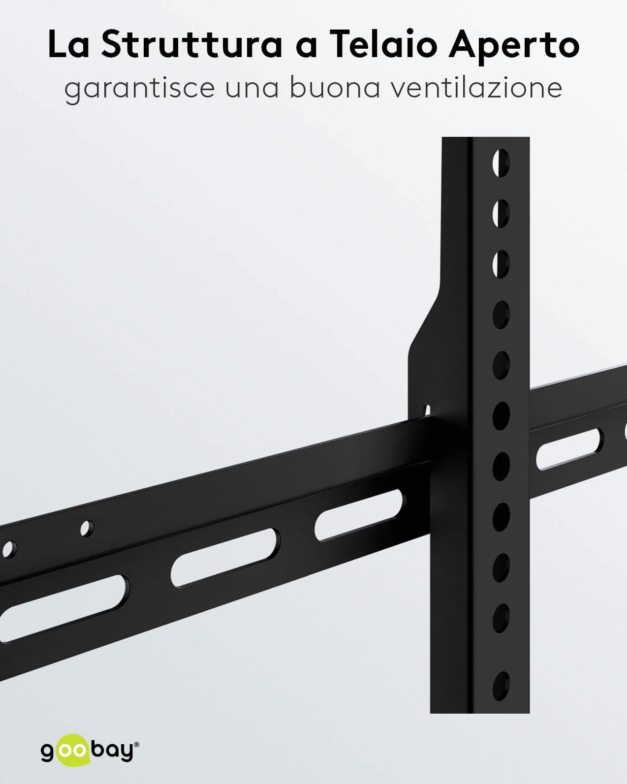 goobay Supporto TV Parete Fisso 43-100 Pollici Ultra-Piatto 29 mm VESA 600x400 70 kg