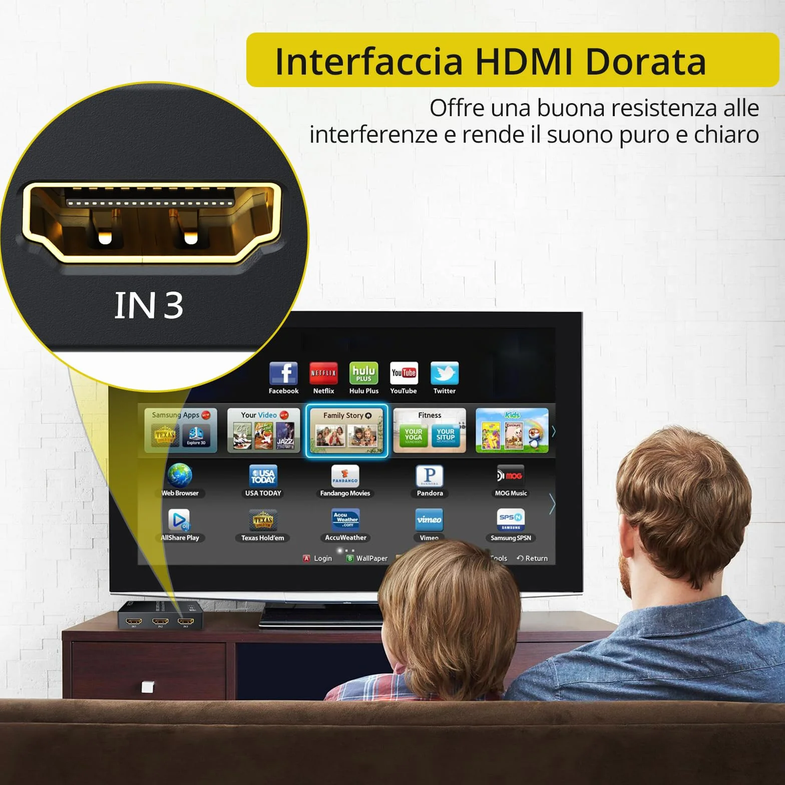 PROZOR HDMI Switch 3 Ingressi 1 Uscita con Estrattore Audio Uscita Analogico Ottico Toslink SPDIF 4K 3D HDMI Convertitore per Blu-ray DVD Player Satellite Box PS3 PS4 Apple TV PC HD Camera DVR