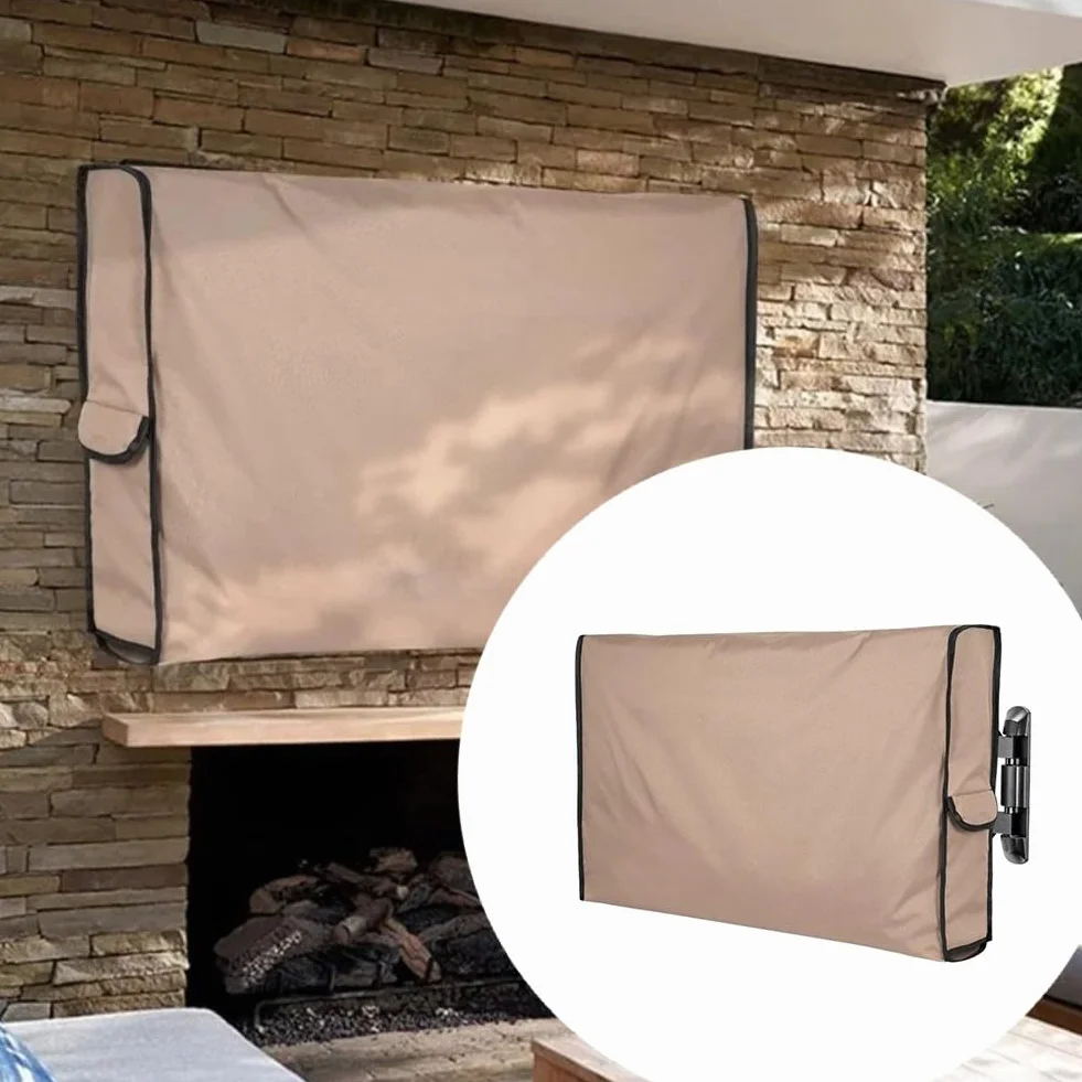 Copertura per TV da esterno 210D impermeabile cachi 127 x 12,7 x 76,2 cm