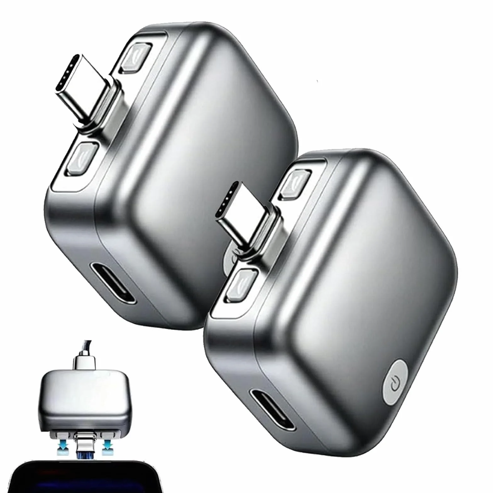 Caricabatterie intelligente Stop Charge, 140W, Spegnimento Automatico, Protezione Sovraccarico e Surriscaldamento, AI Full-Charge Disconnect, per Smartphone, Tablet e Dispositivi USB (2pcs)
